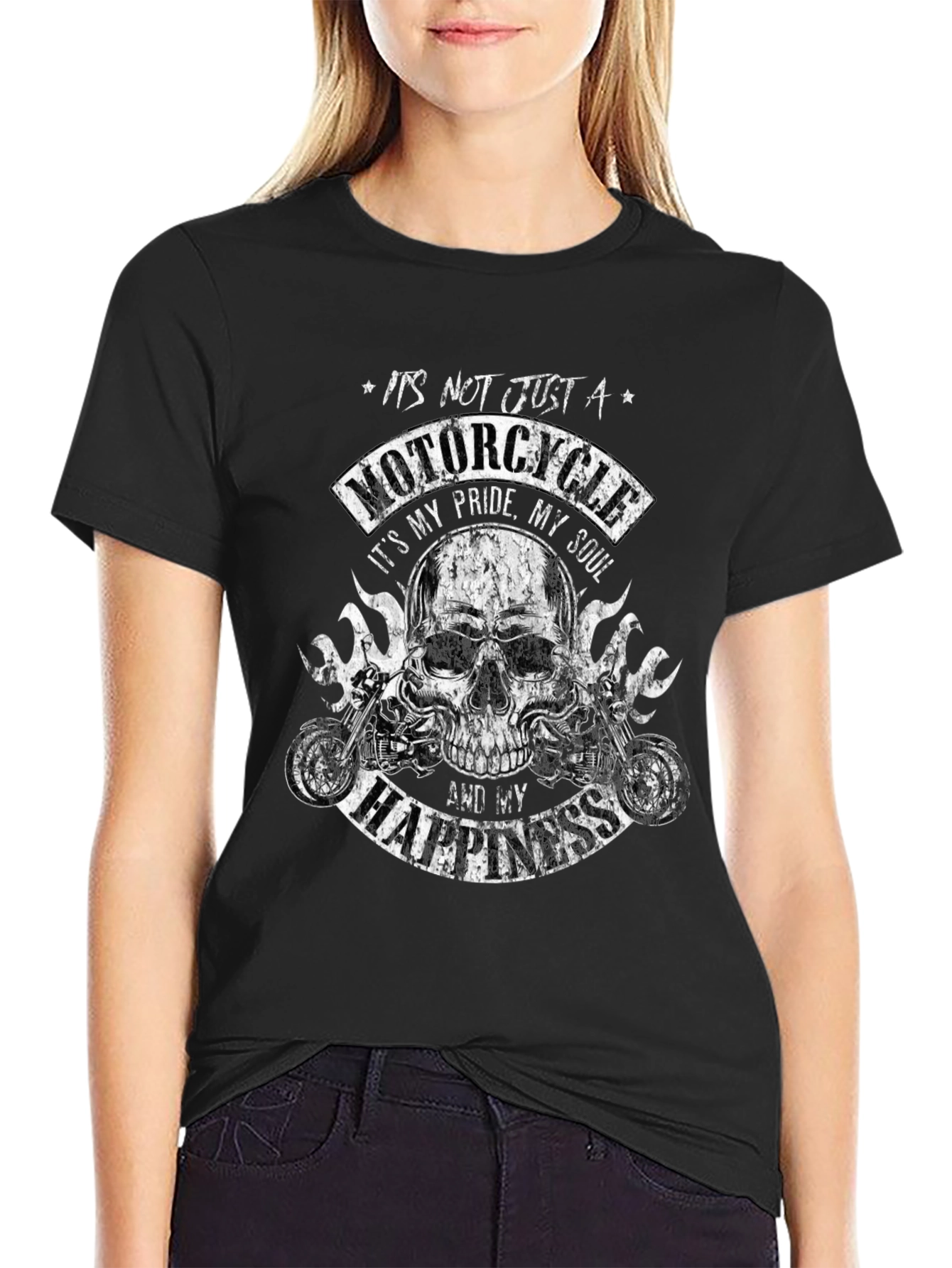 Motorcycle Pride T-Shirt - Skull Biker Tee