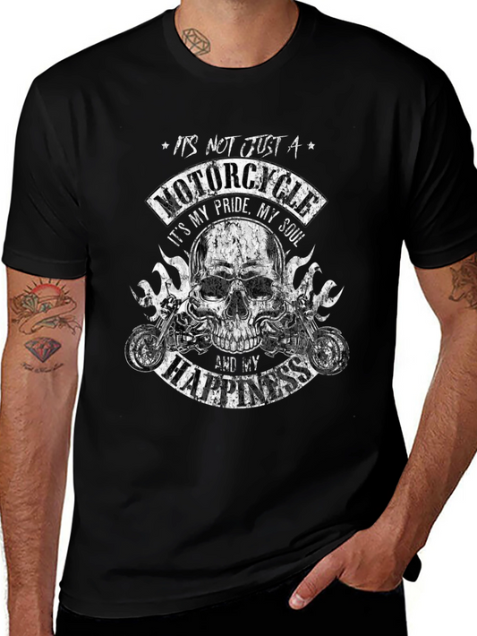 Motorcycle Pride T-Shirt - Skull Biker Tee