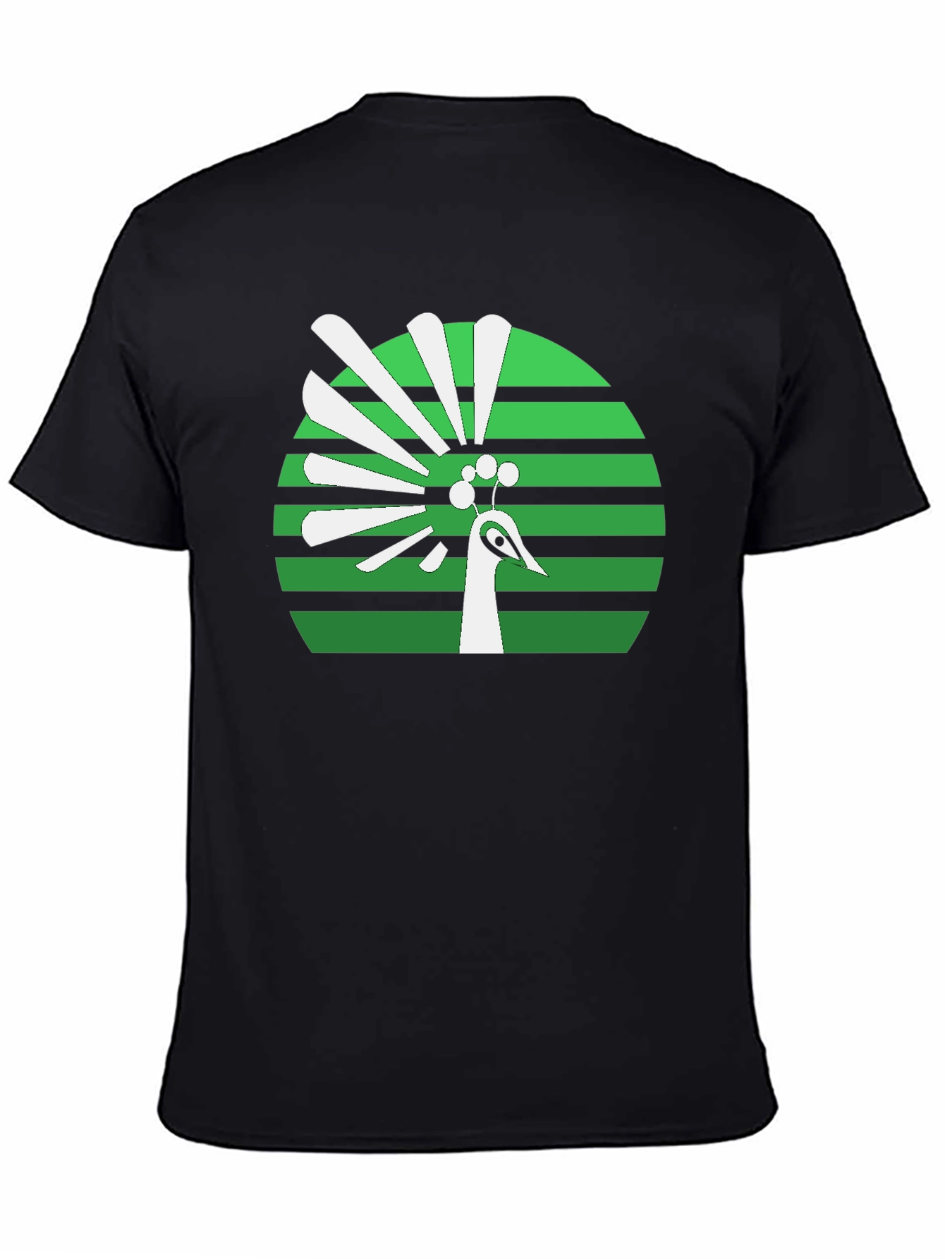 Peacock Graphic Tee - Retro Green Design