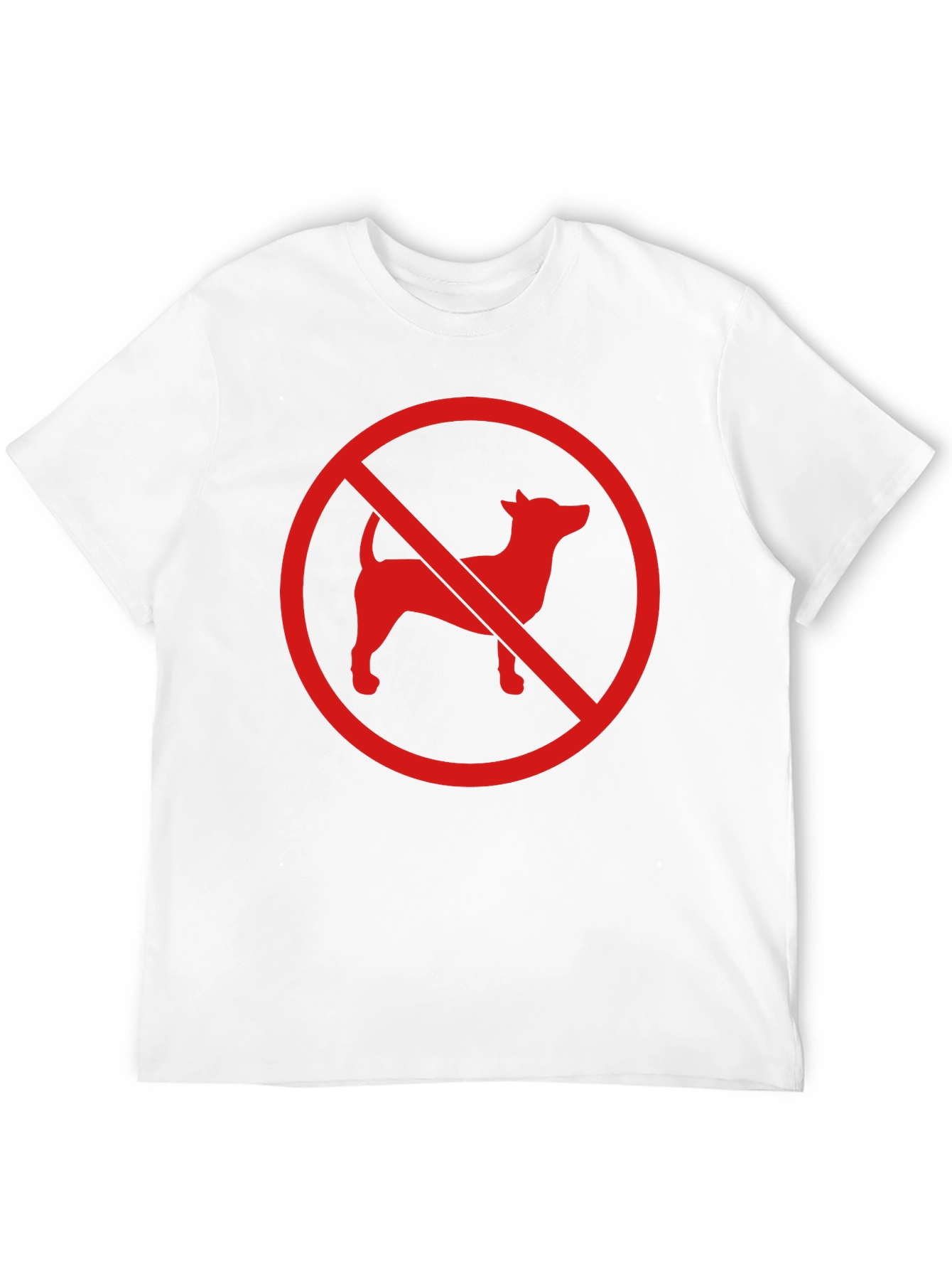 No Dogs Allowed Graphic Tee - Black Cotton Blend