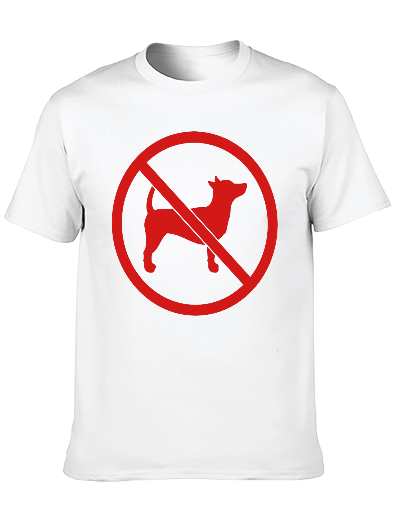 No Dogs Allowed Graphic Tee - Black Cotton Blend