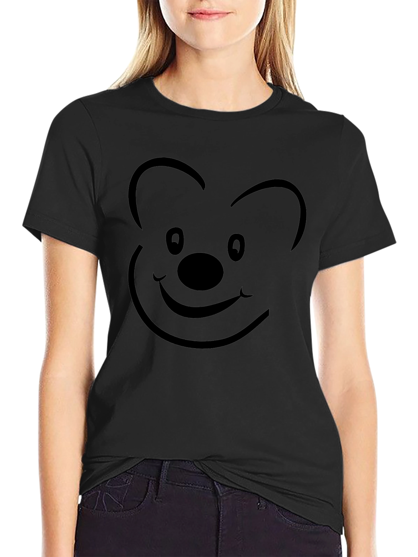 Mickey Mouse Silhouette Black T-Shirt