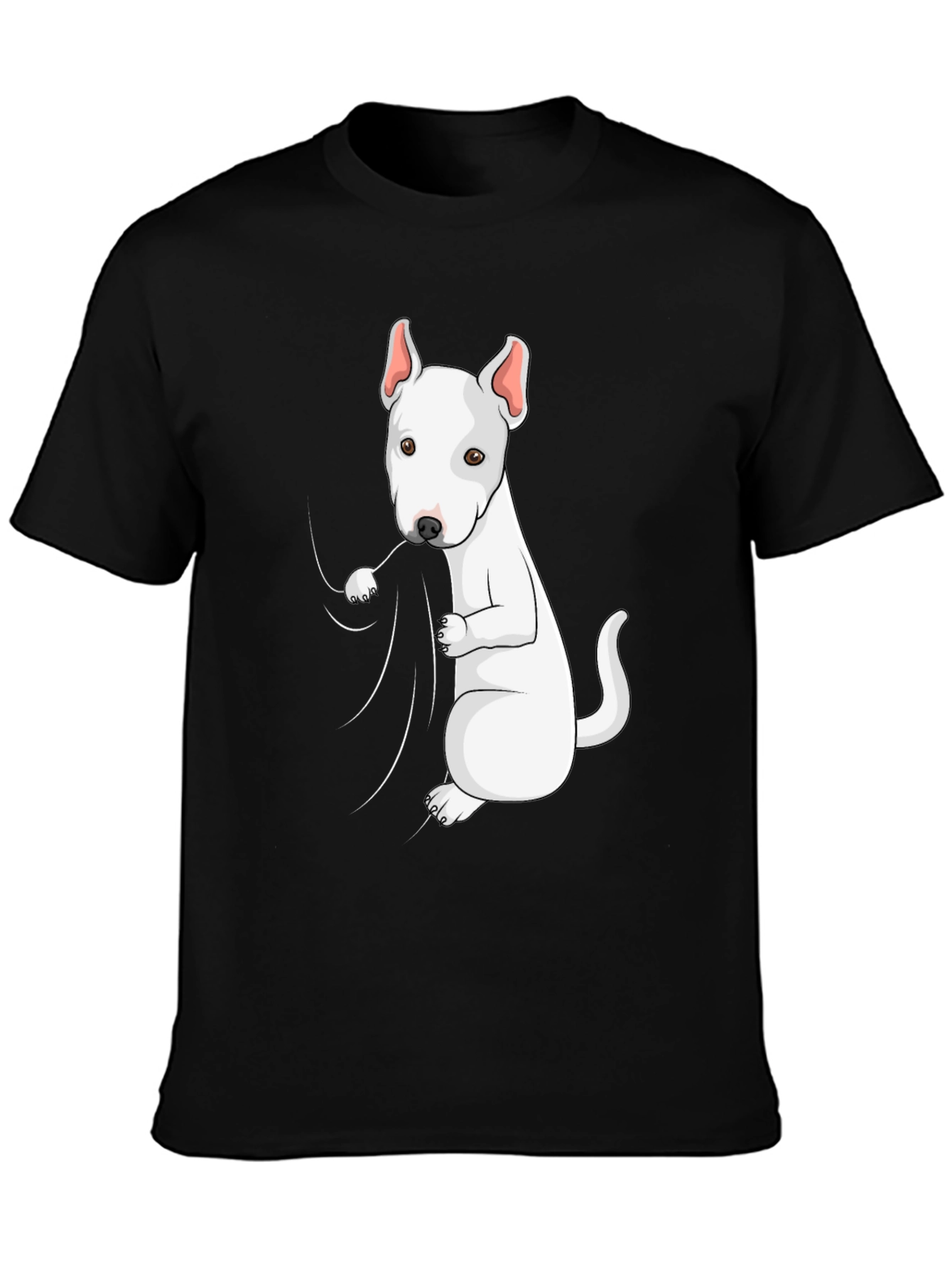 Bull Terrier Graphic Tee - Black Cotton Blend