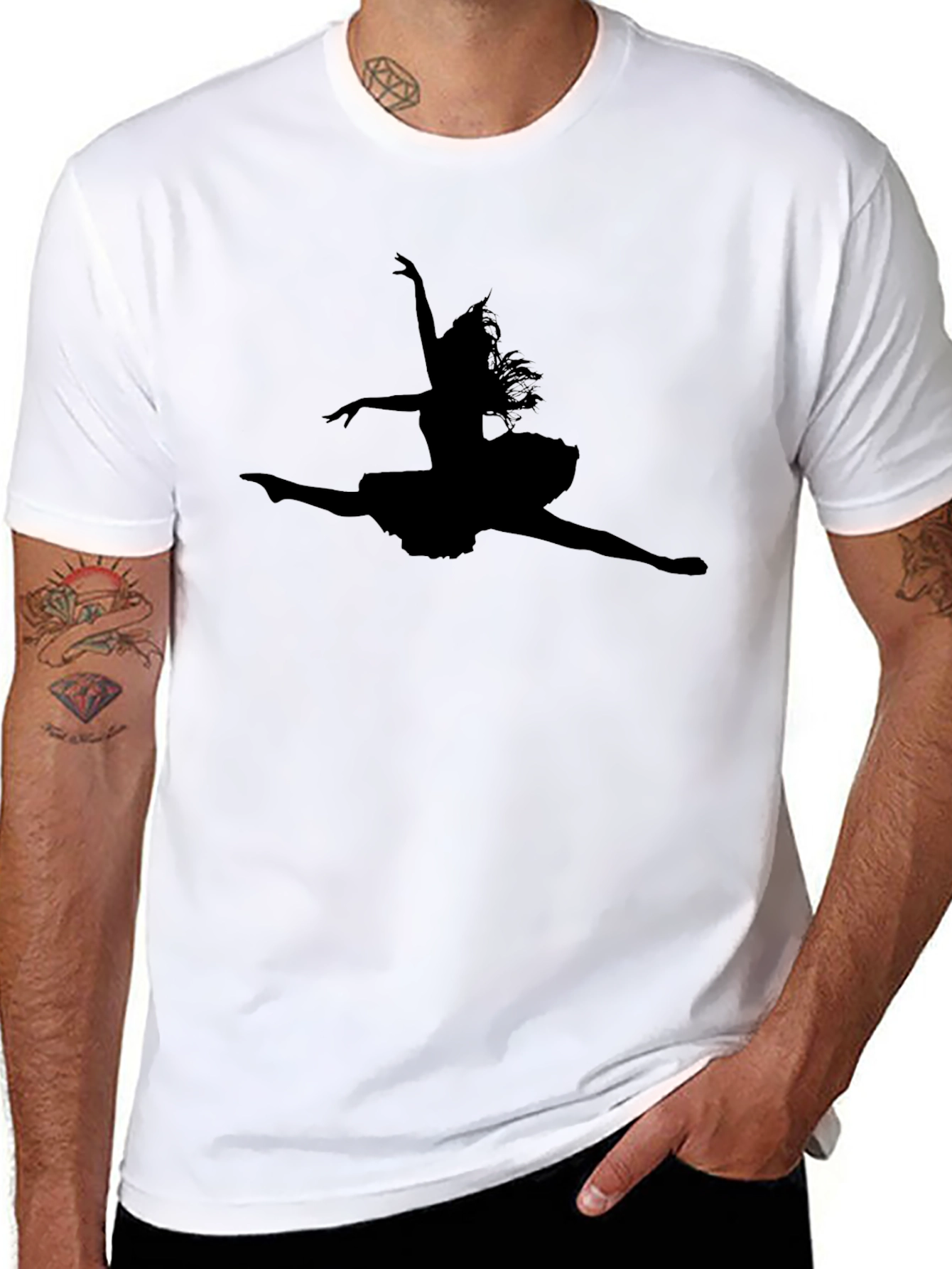 Black Ballet Dancer Graphic Tee - Soft Style