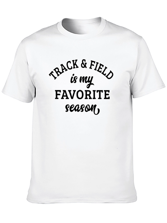 Track & Field Favorite Season Black T-Shirt