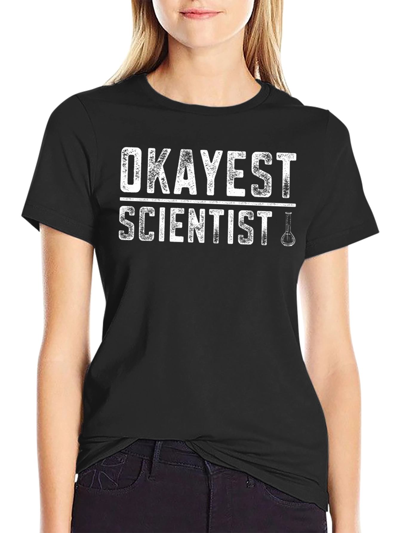 Okayest Scientist Graphic T-Shirt Funny Science Tee