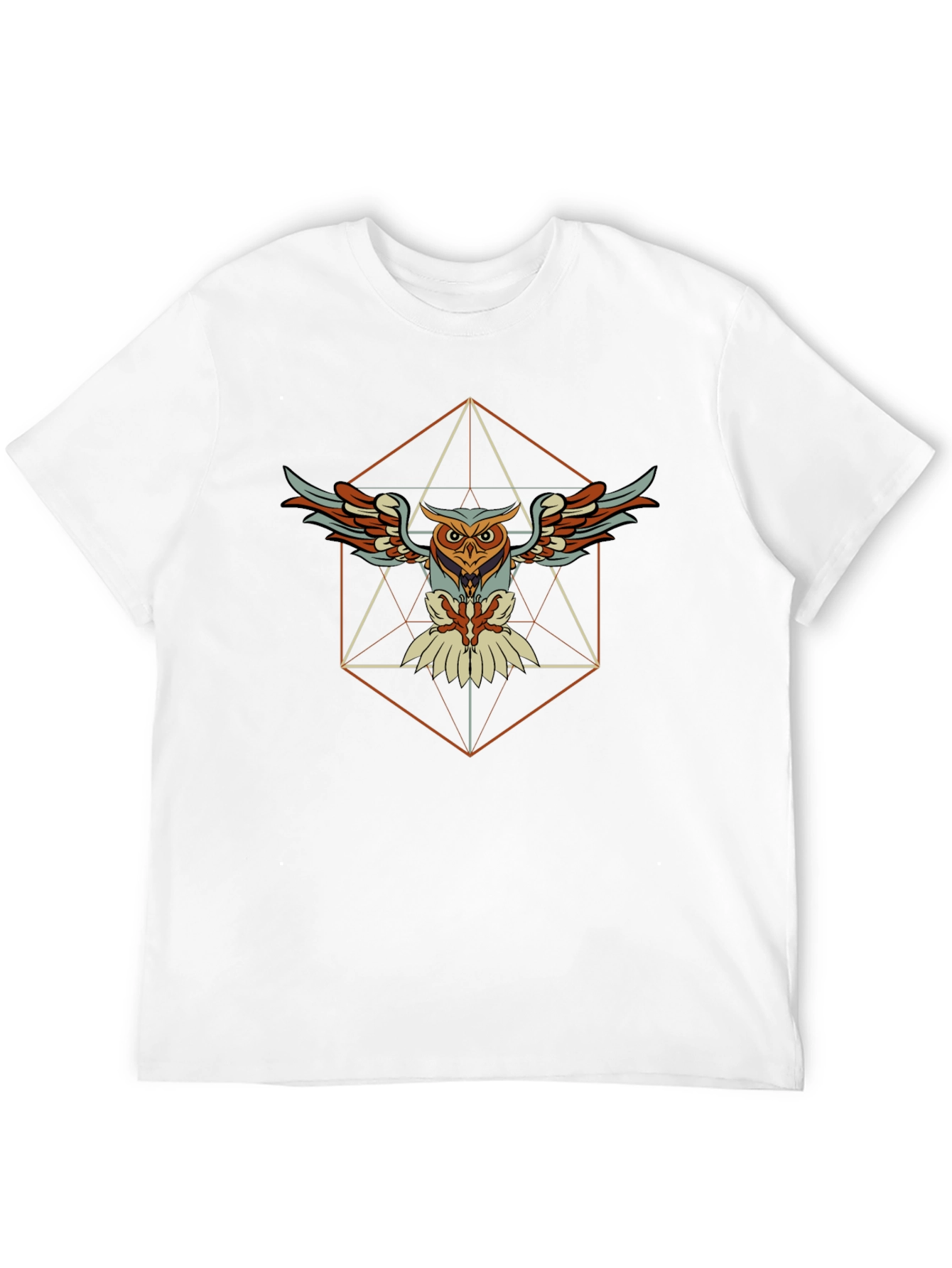 Geometric Owl T-Shirt - Stylish Graphic Tee