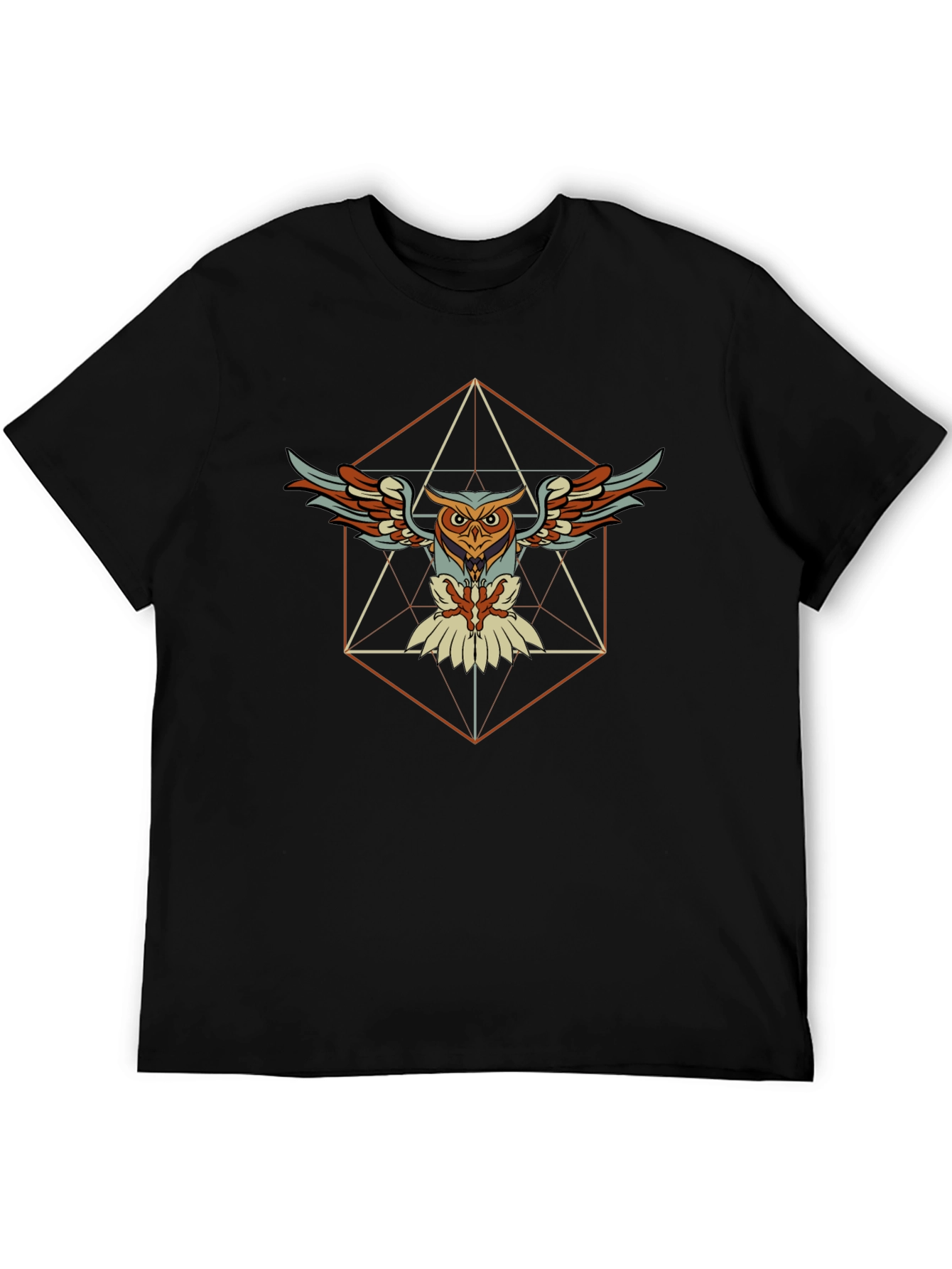 Geometric Owl T-Shirt - Stylish Graphic Tee