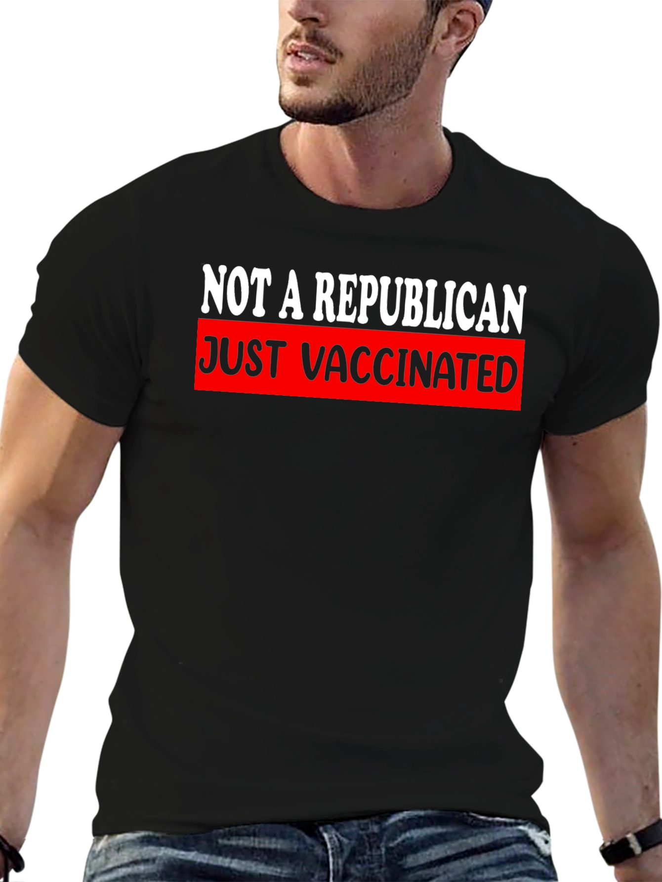 Just Vaccinated Tee - Not a Republican T-Shirt