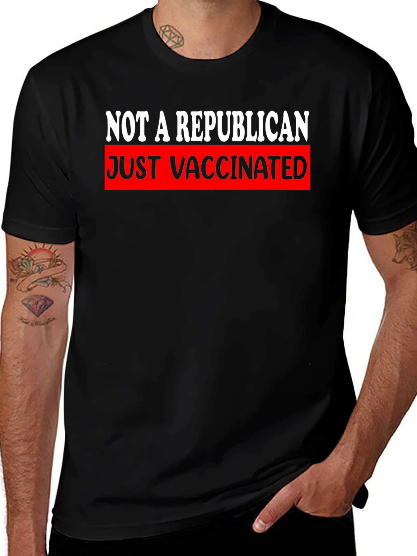 Just Vaccinated Tee - Not a Republican T-Shirt