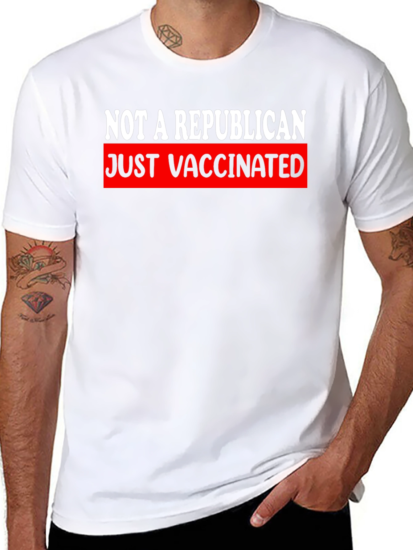 Just Vaccinated Tee - Not a Republican T-Shirt
