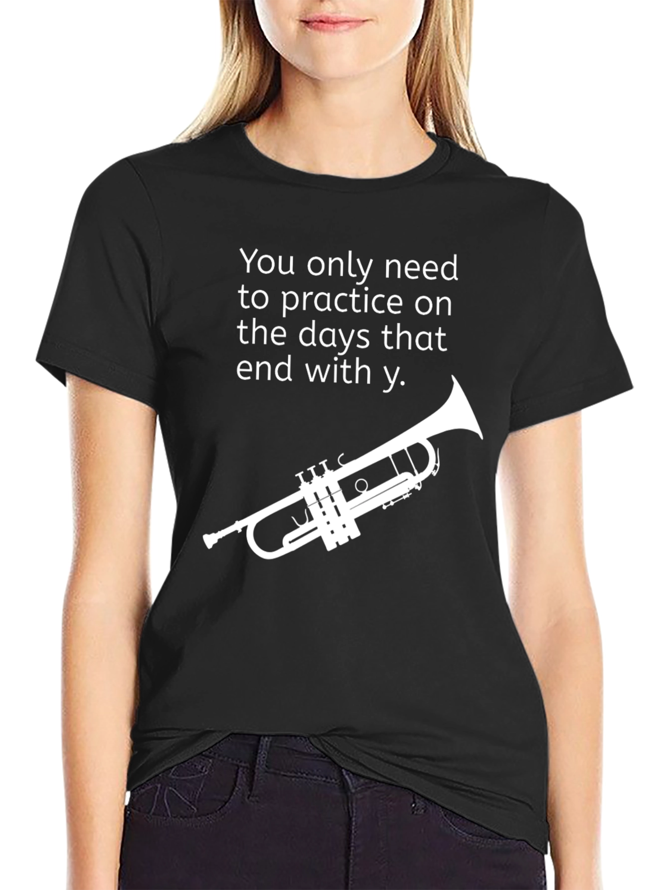 Practice Days Trumpet Graphic Tee - Black