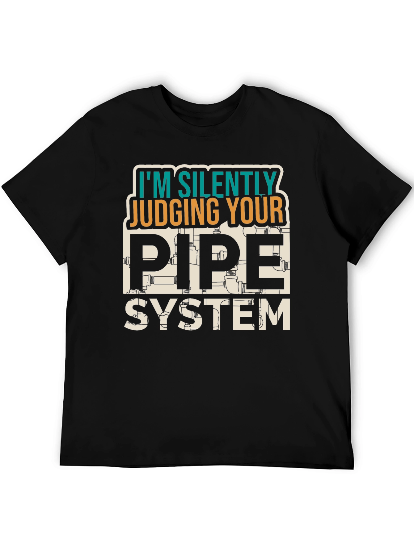 Judging Your Pipe System Black Graphic Tee