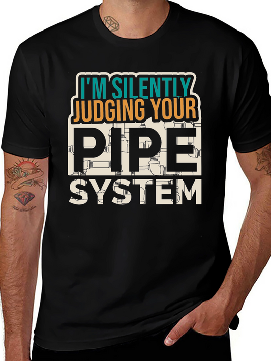 Judging Your Pipe System Black Graphic Tee