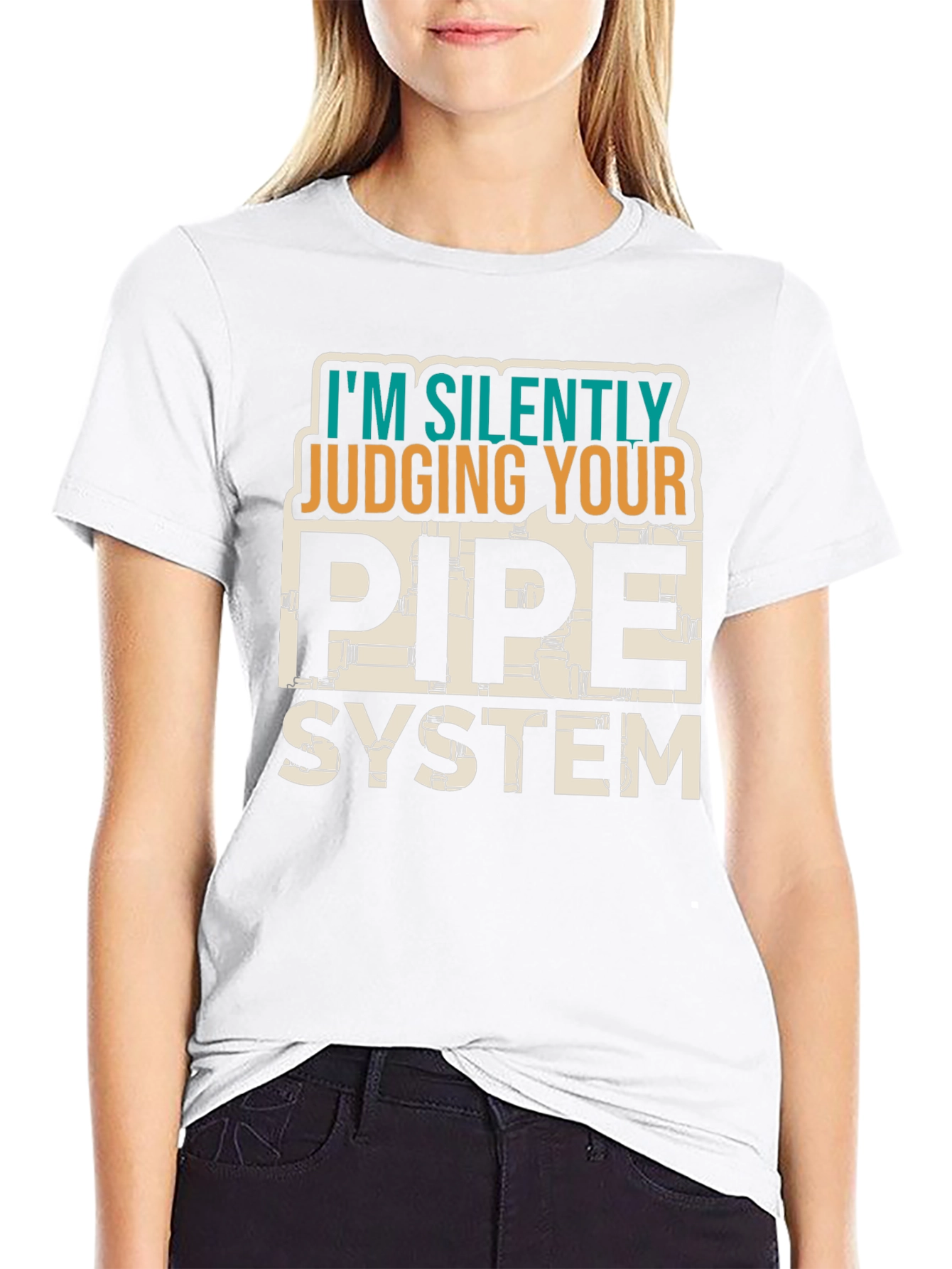 Judging Your Pipe System Black Graphic Tee