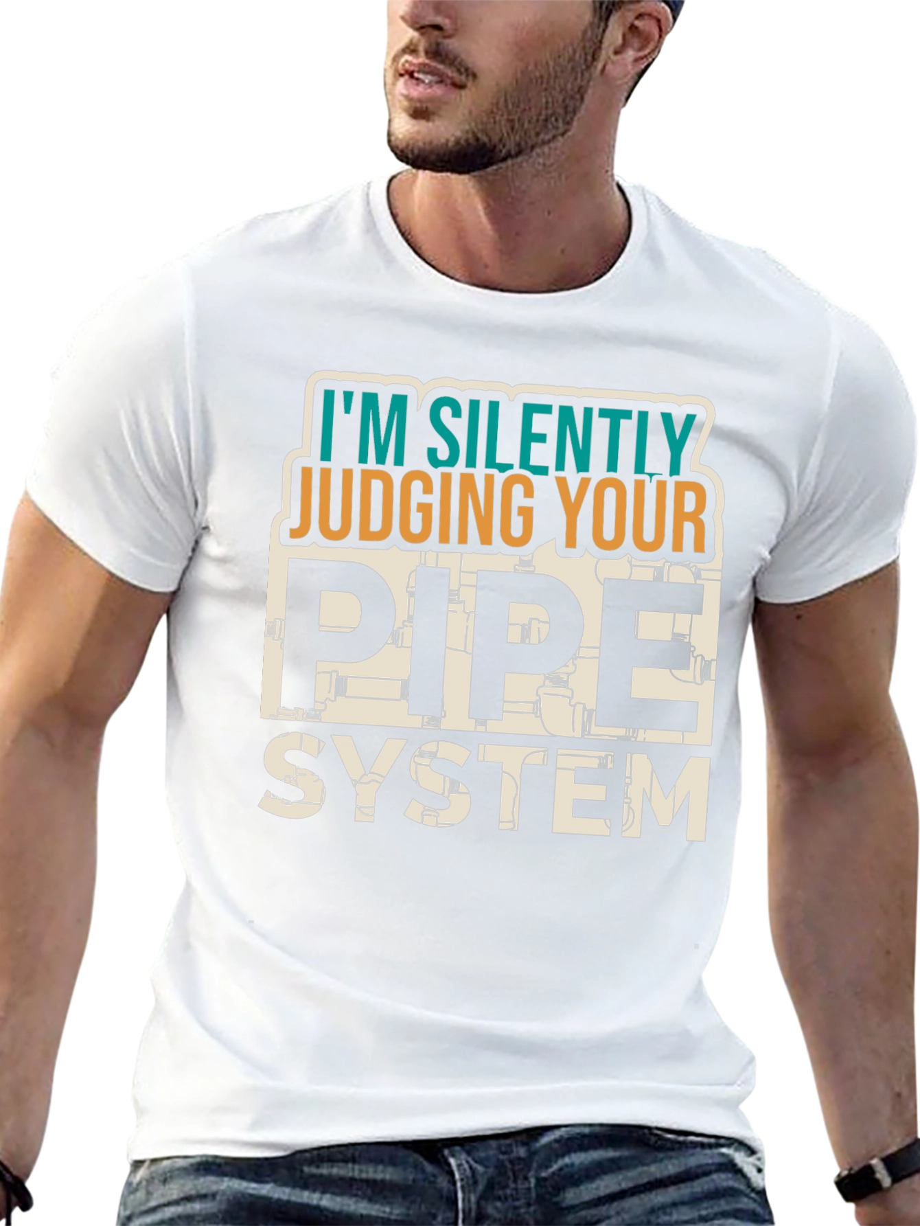 Judging Your Pipe System Black Graphic Tee