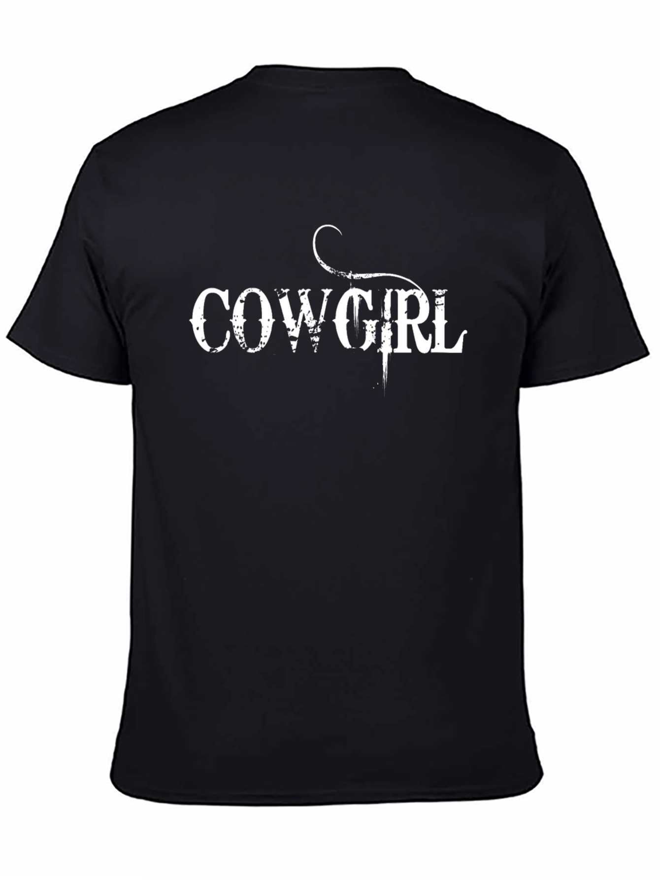 Cowgirl Graphic Tee - Western Style Black T-Shirt