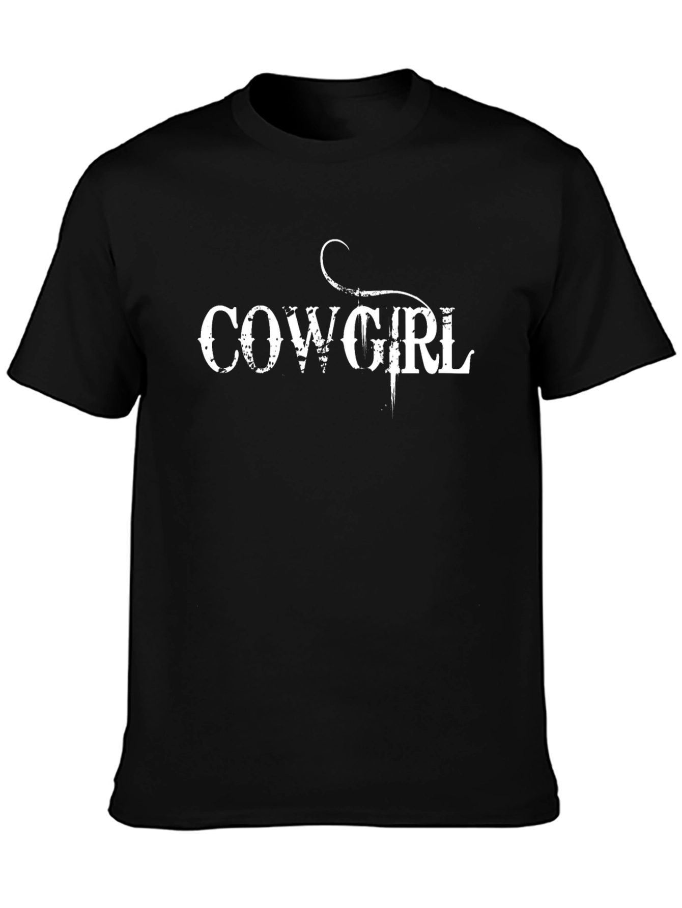 Cowgirl Graphic Tee - Western Style Black T-Shirt