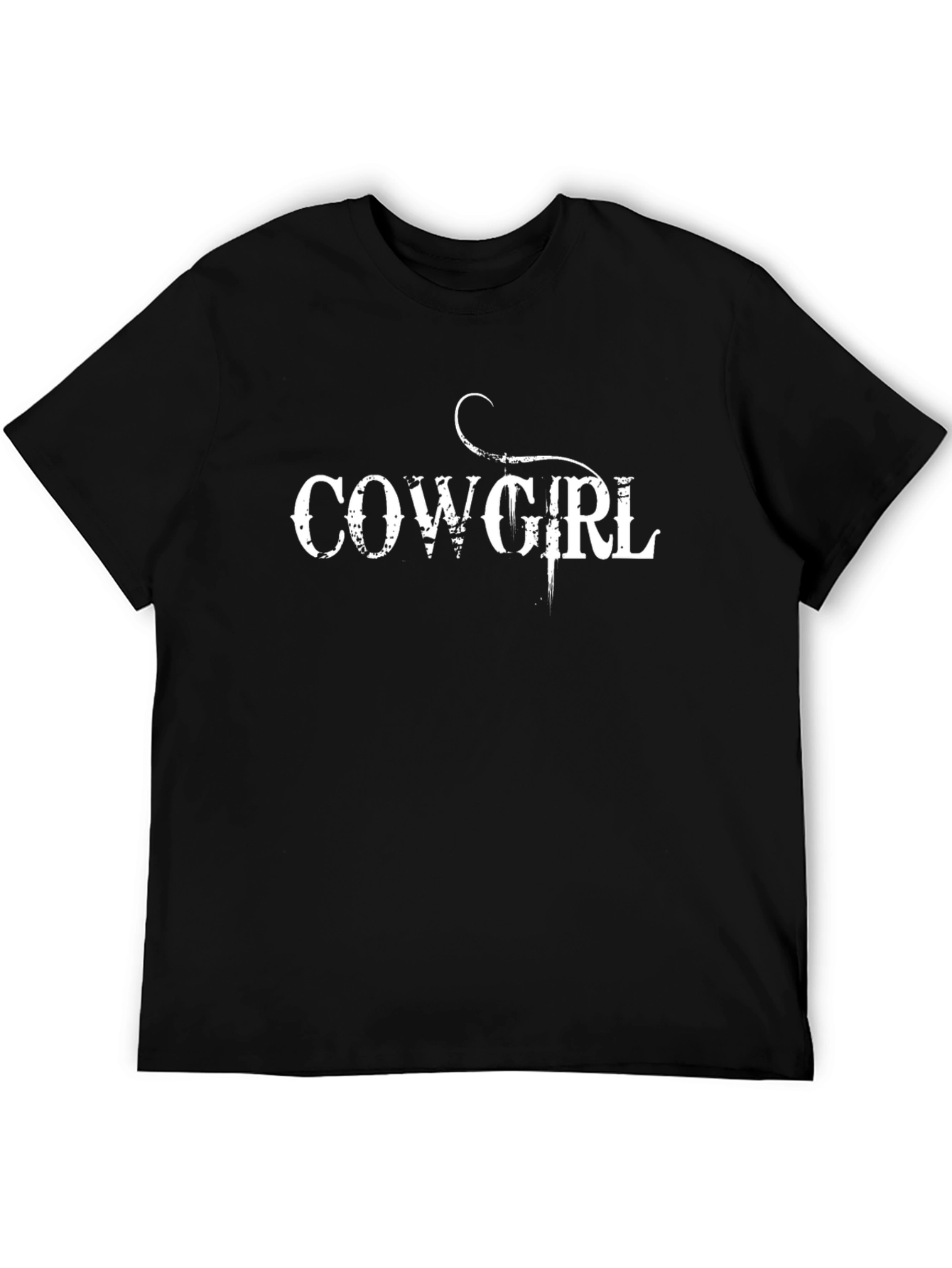 Cowgirl Graphic Tee - Western Style Black T-Shirt
