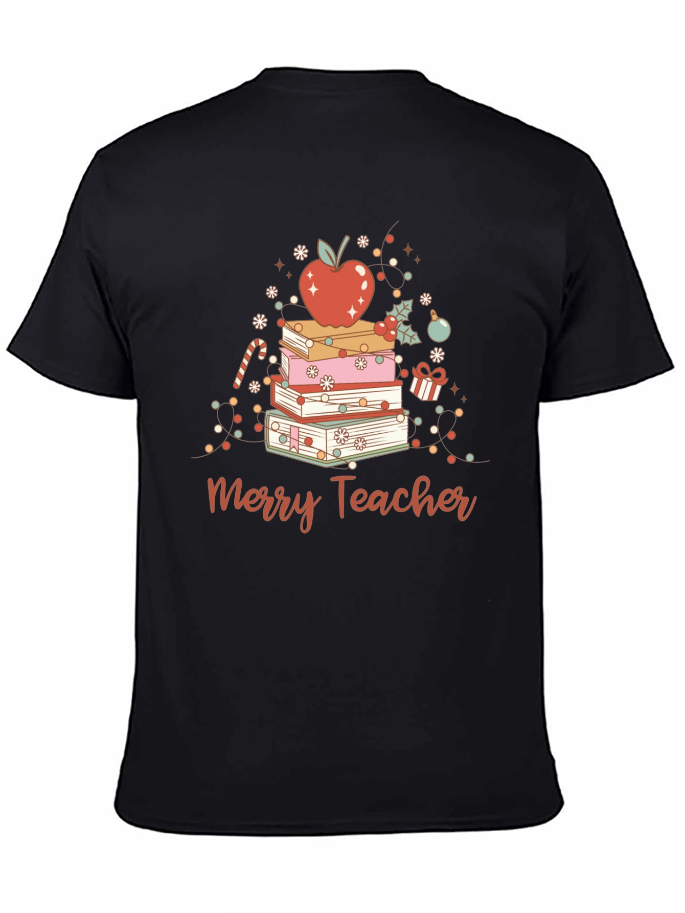 Merry Teacher Christmas Books T-Shirt