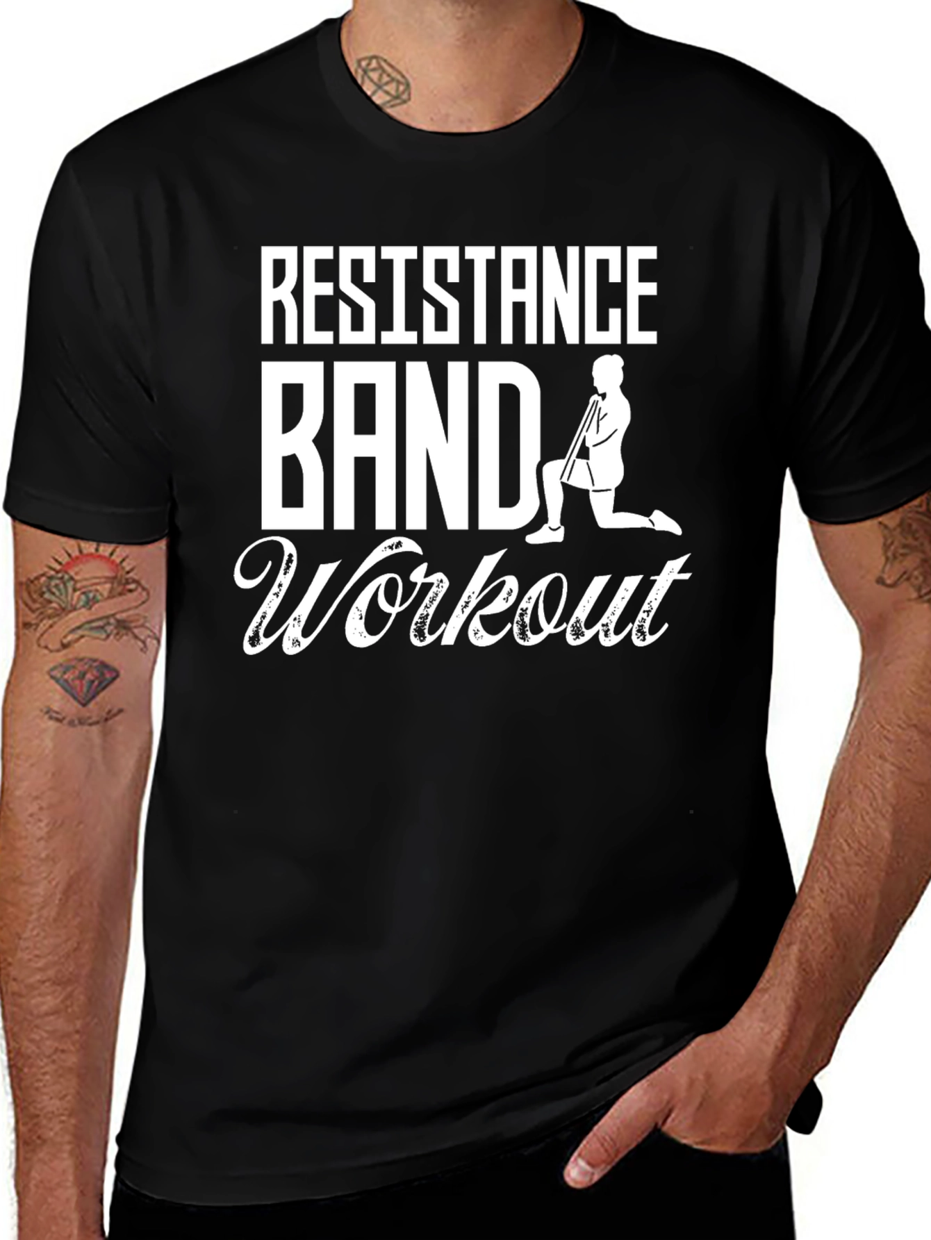 Resistance Band Workout Graphic T-Shirt