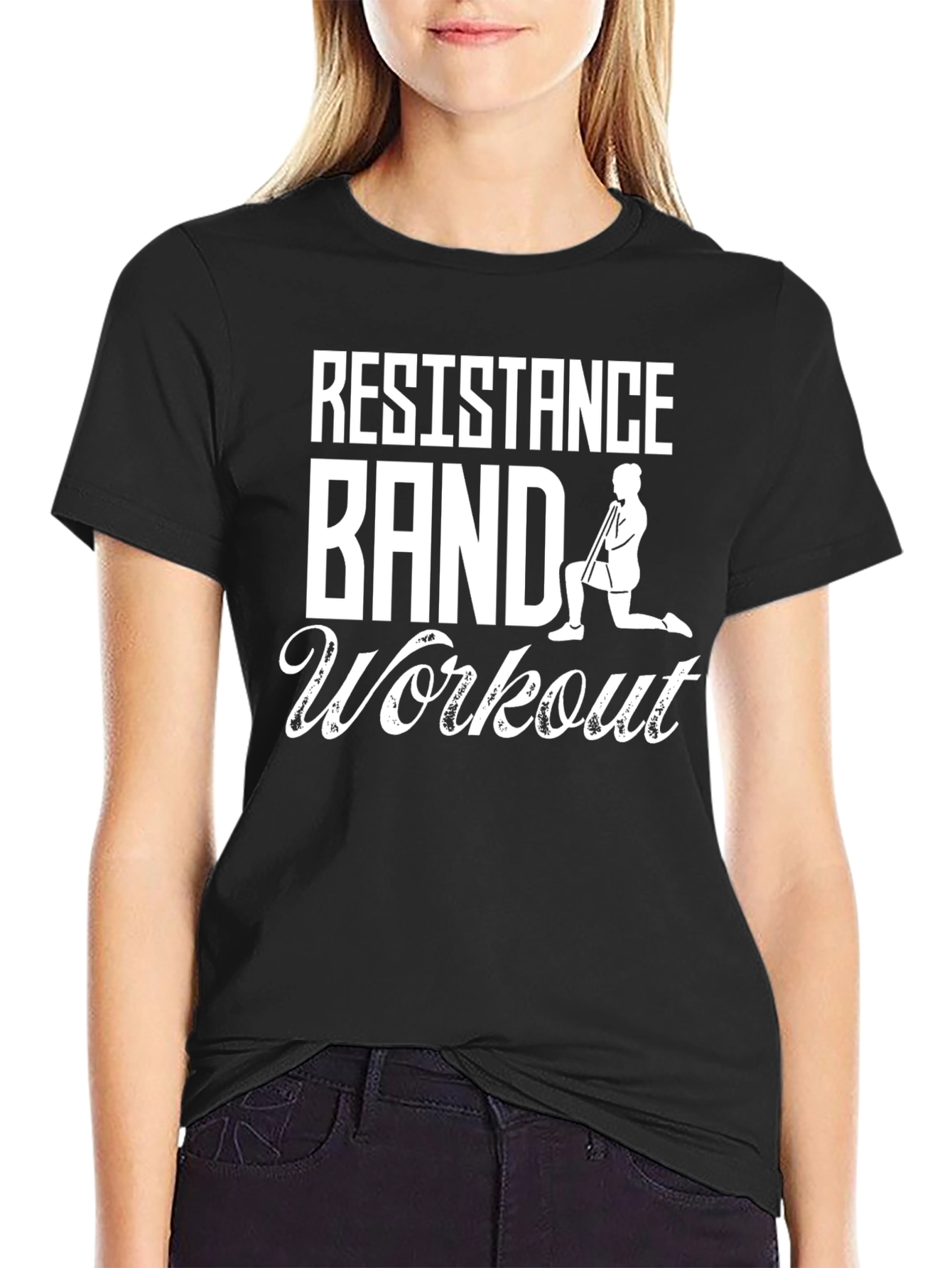 Resistance Band Workout Graphic T-Shirt
