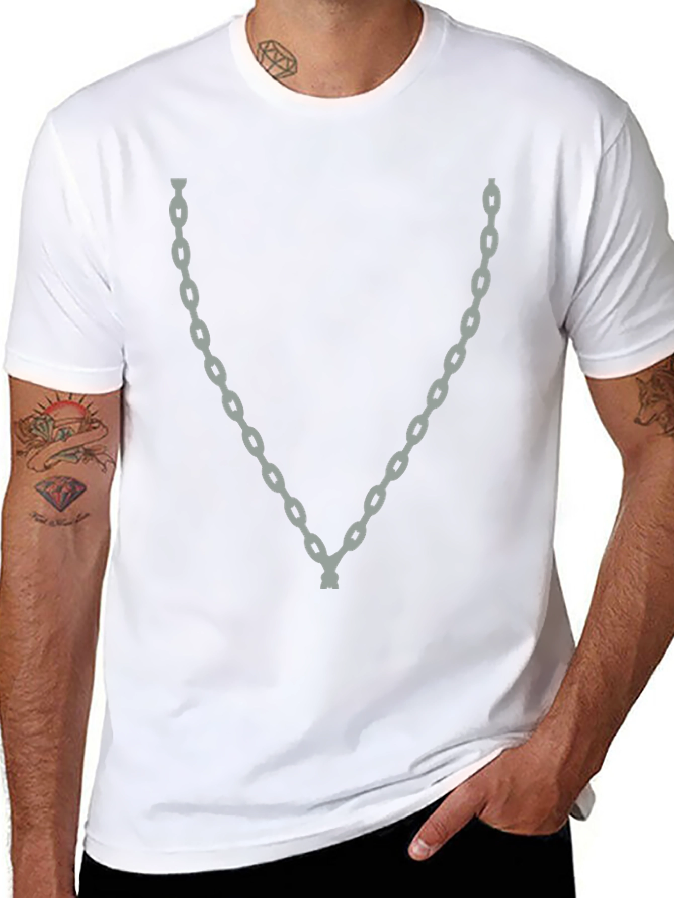 Chain Graphic T-Shirt - Mens Black Tee