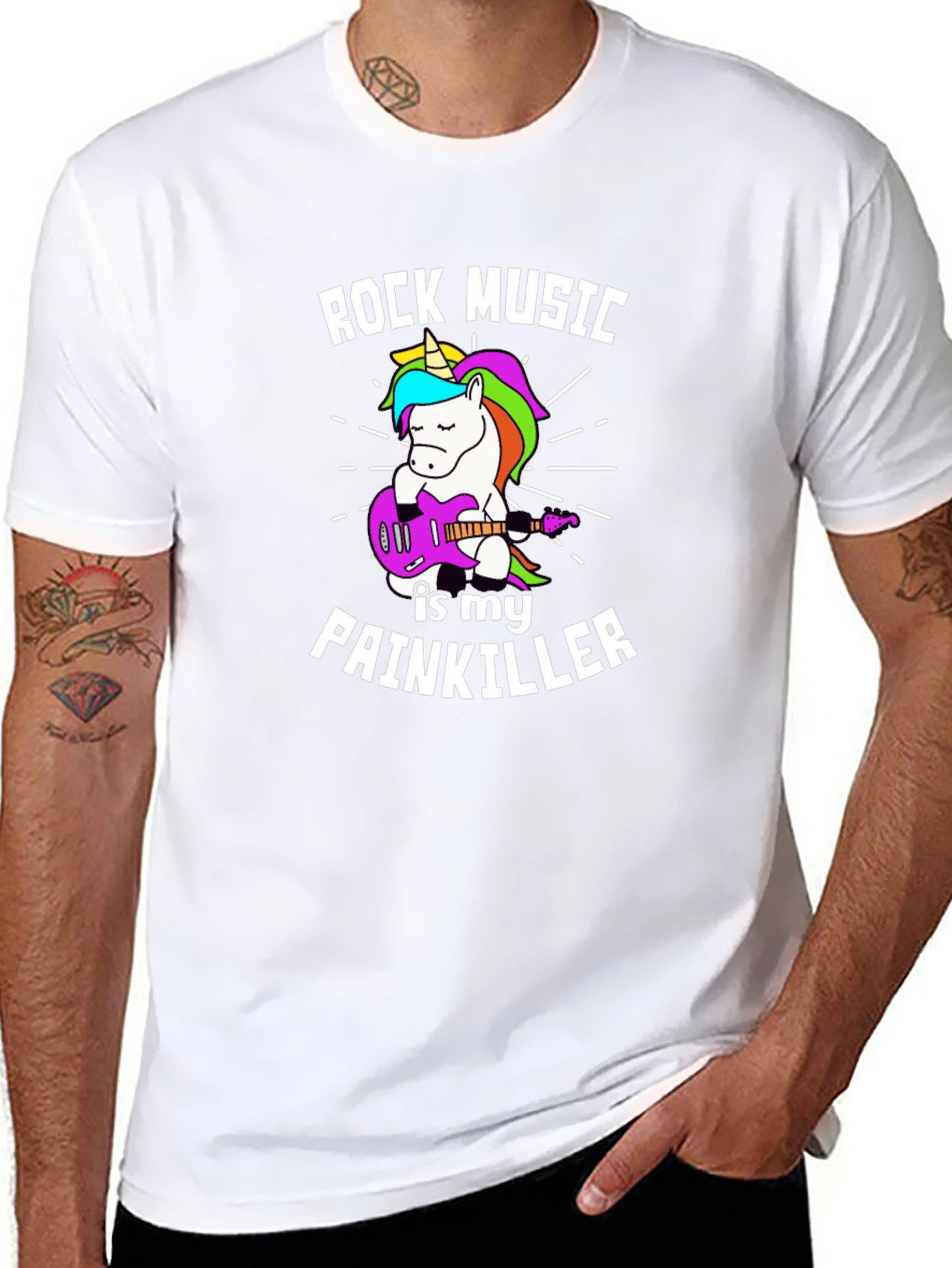 Rock Music Unicorn Painkiller Tee