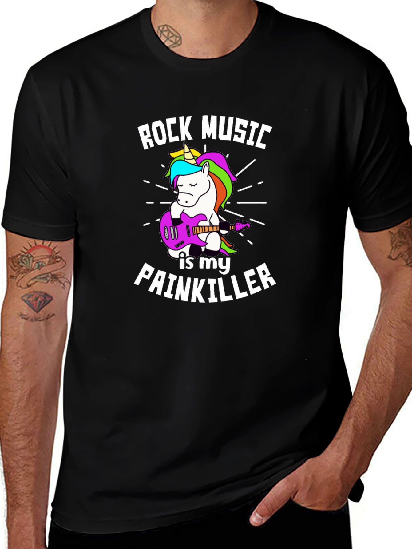 Rock Music Unicorn Painkiller Tee