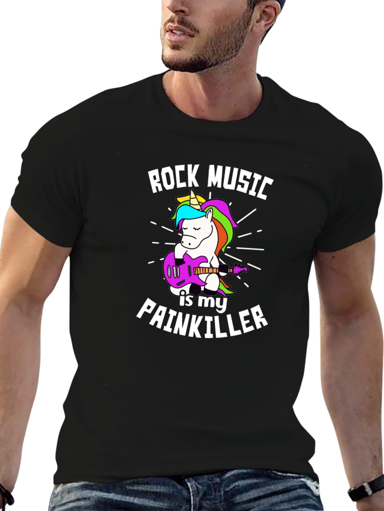 Rock Music Unicorn Painkiller Tee