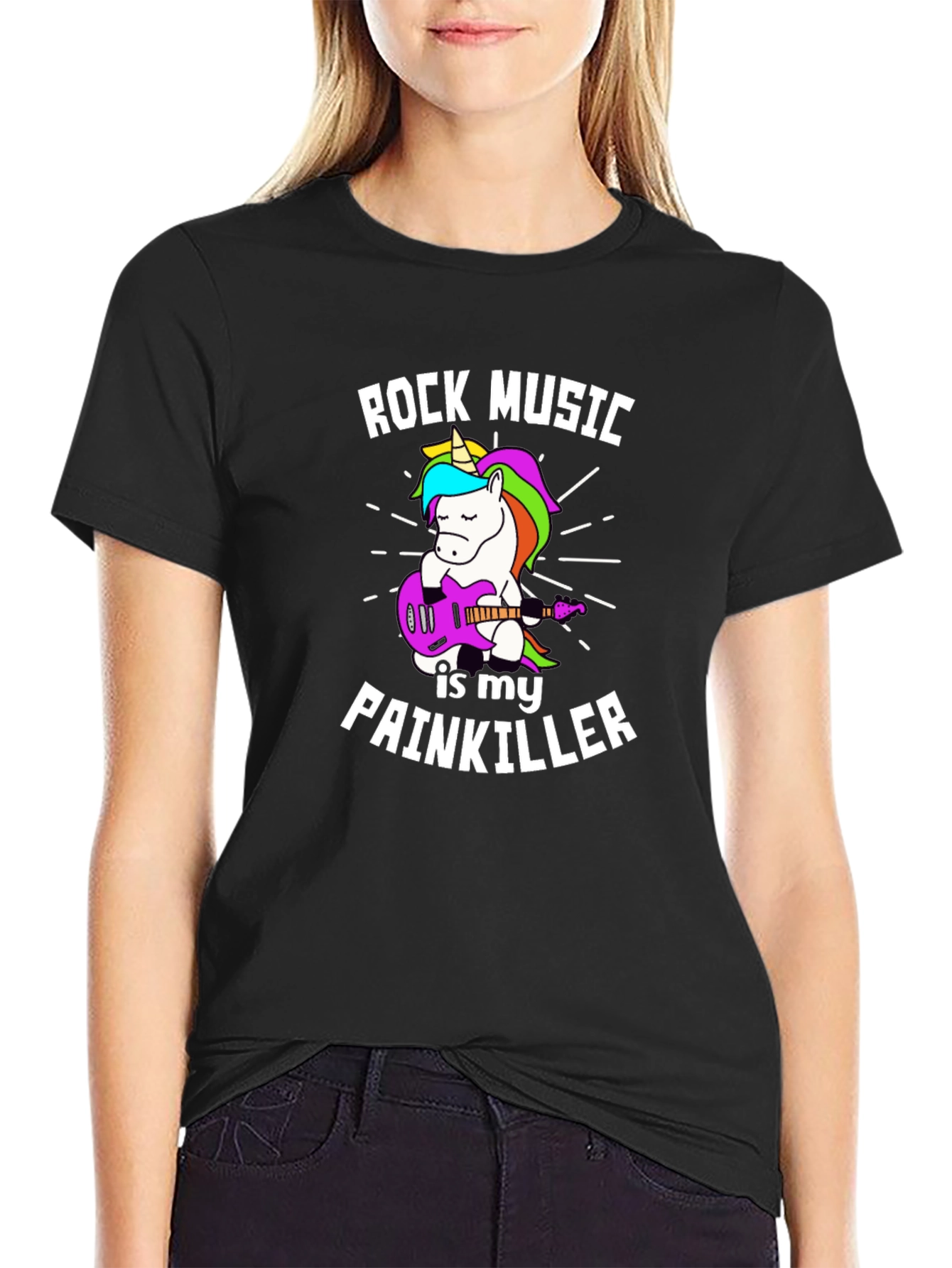 Rock Music Unicorn Painkiller Tee