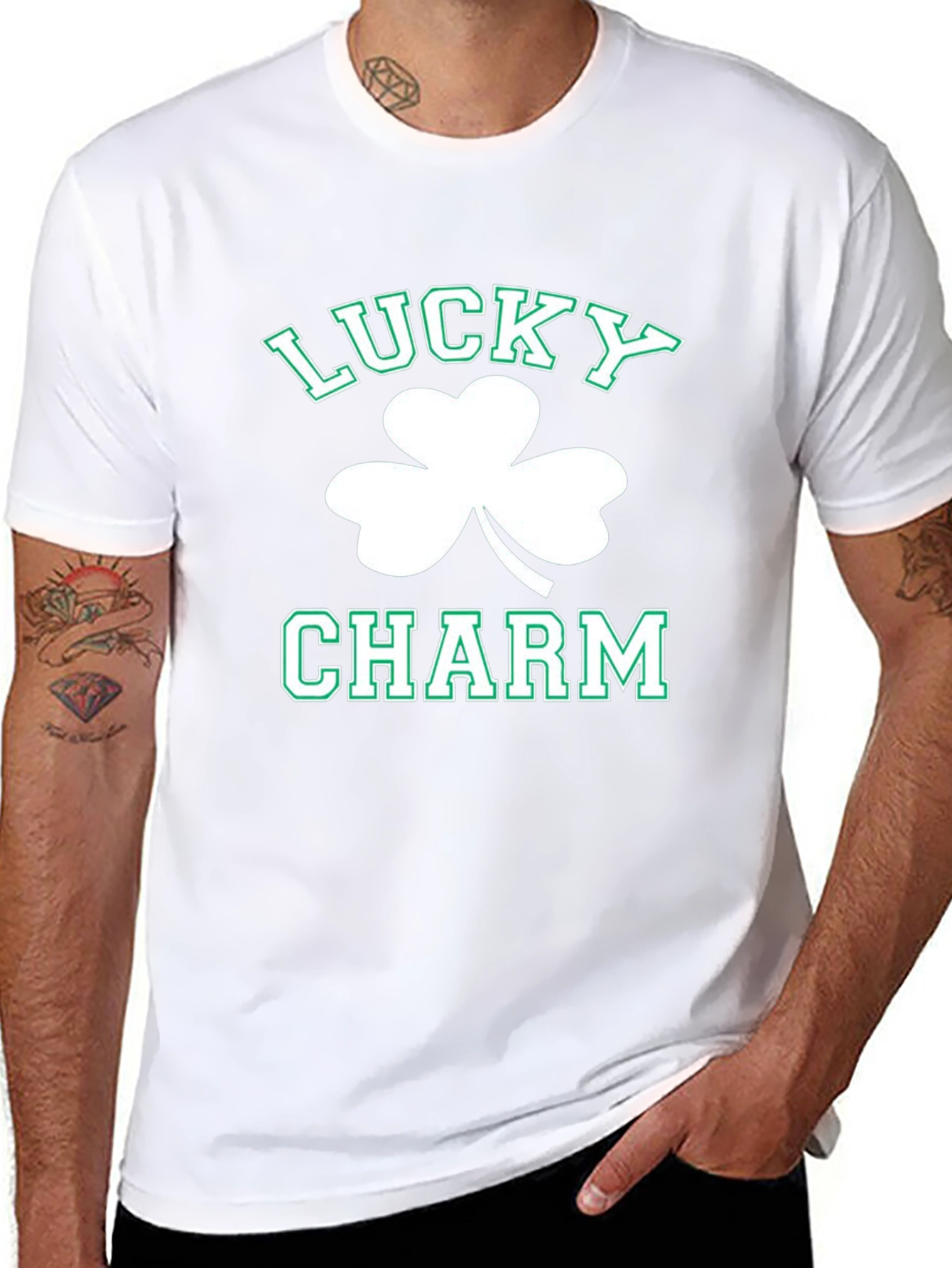 Lucky Charm St. Patricks Day T-Shirt - Black
