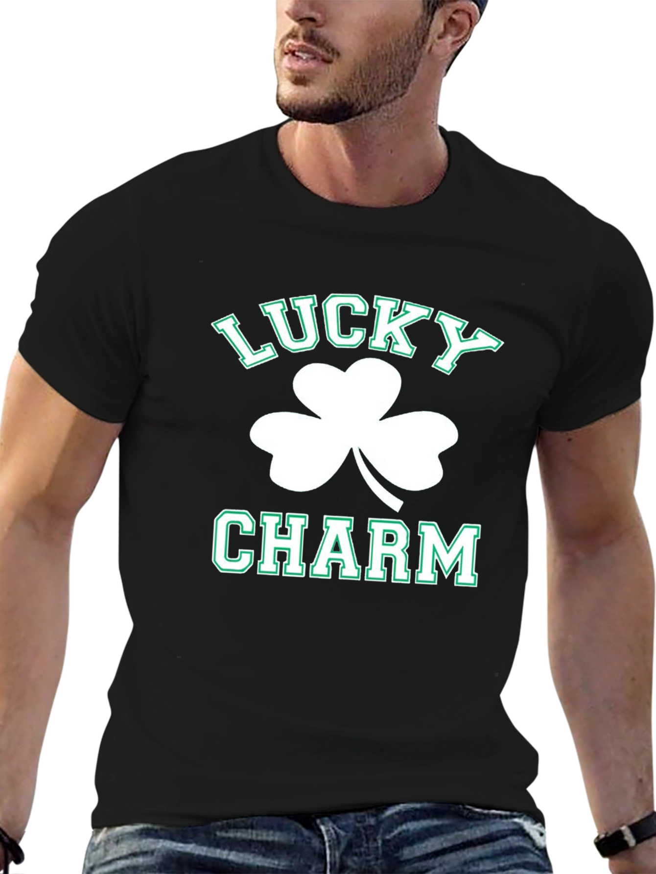 Lucky Charm St. Patricks Day T-Shirt - Black