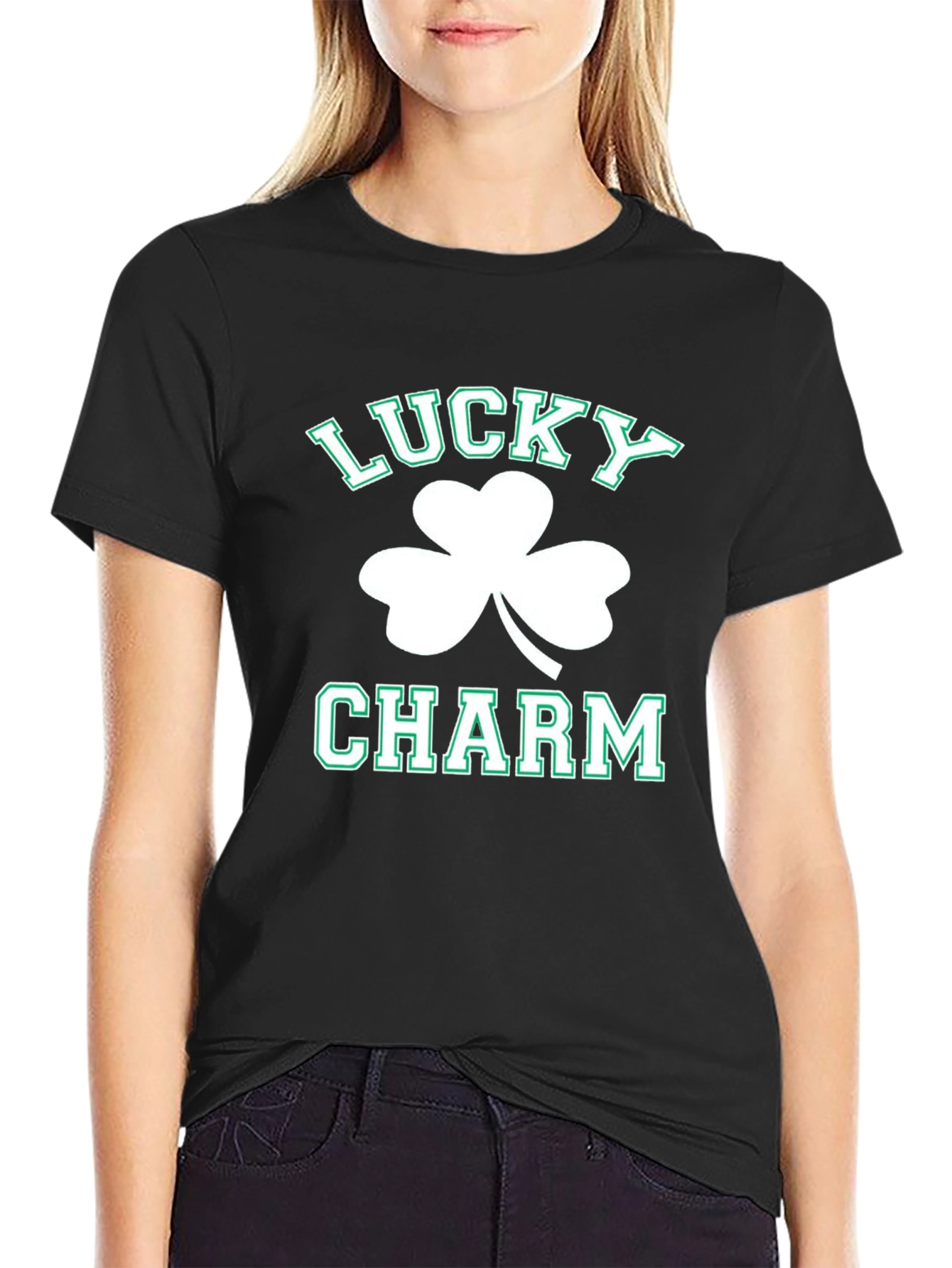 Lucky Charm St. Patricks Day T-Shirt - Black