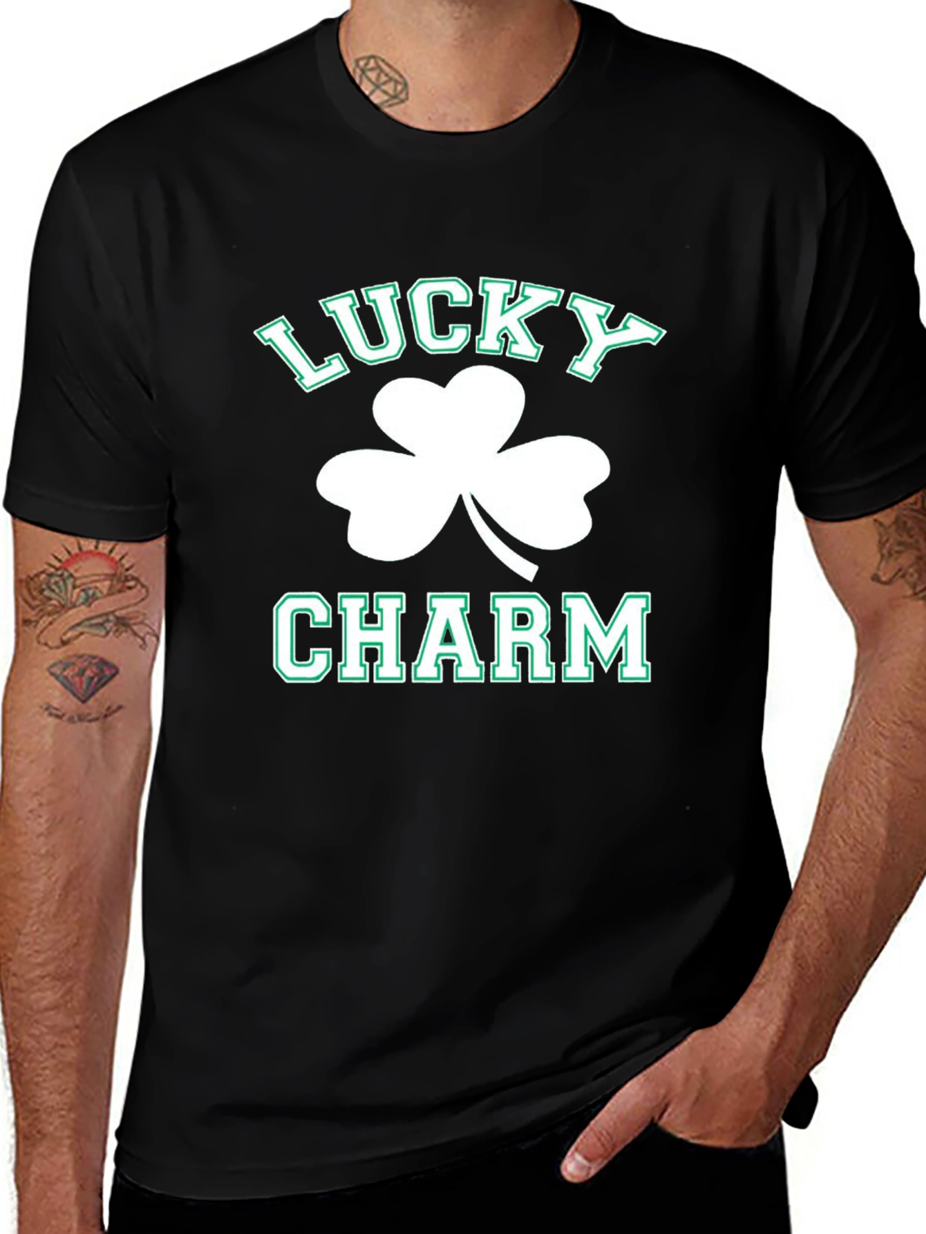 Lucky Charm St. Patricks Day T-Shirt - Black