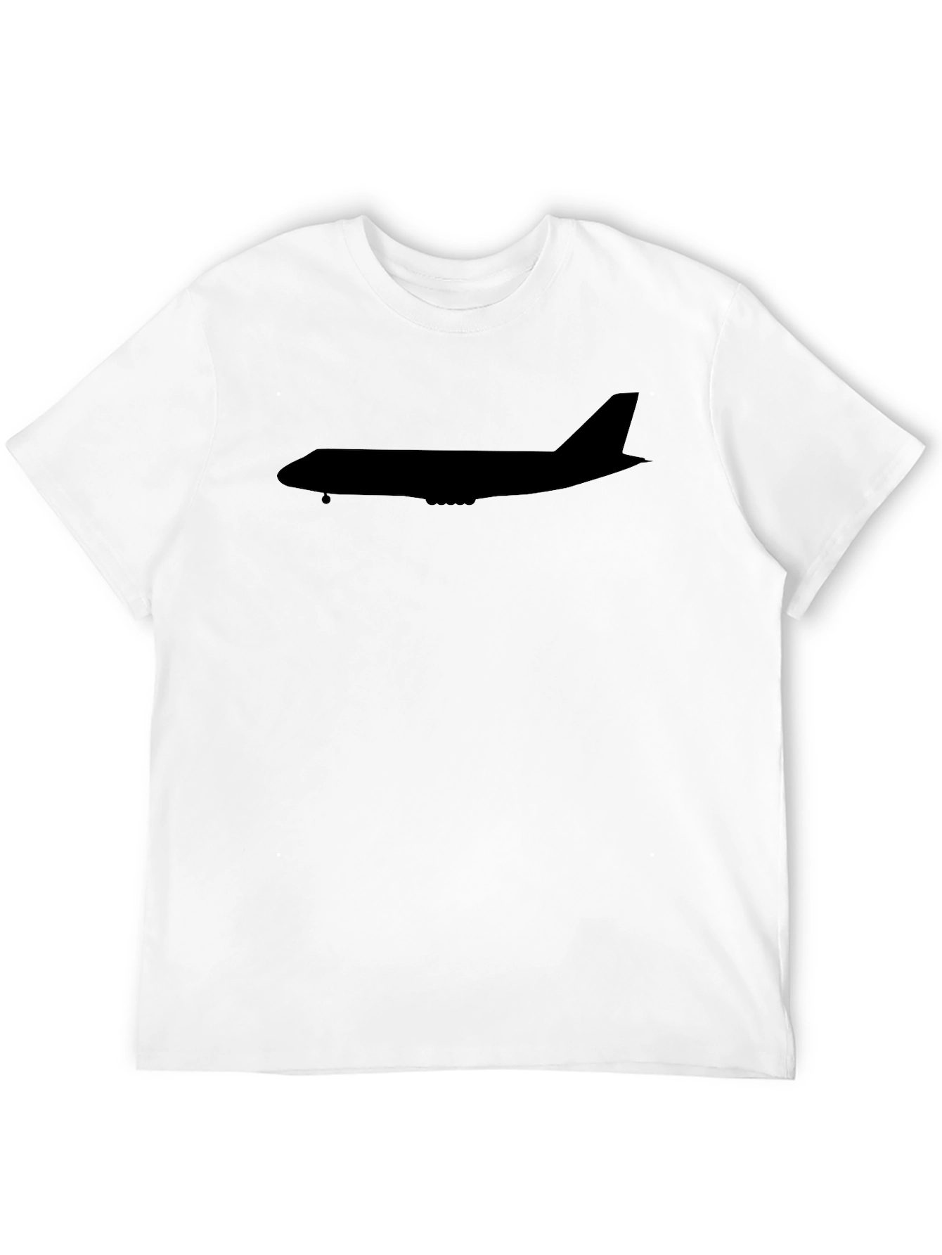 Airplane Silhouette Black T-Shirt