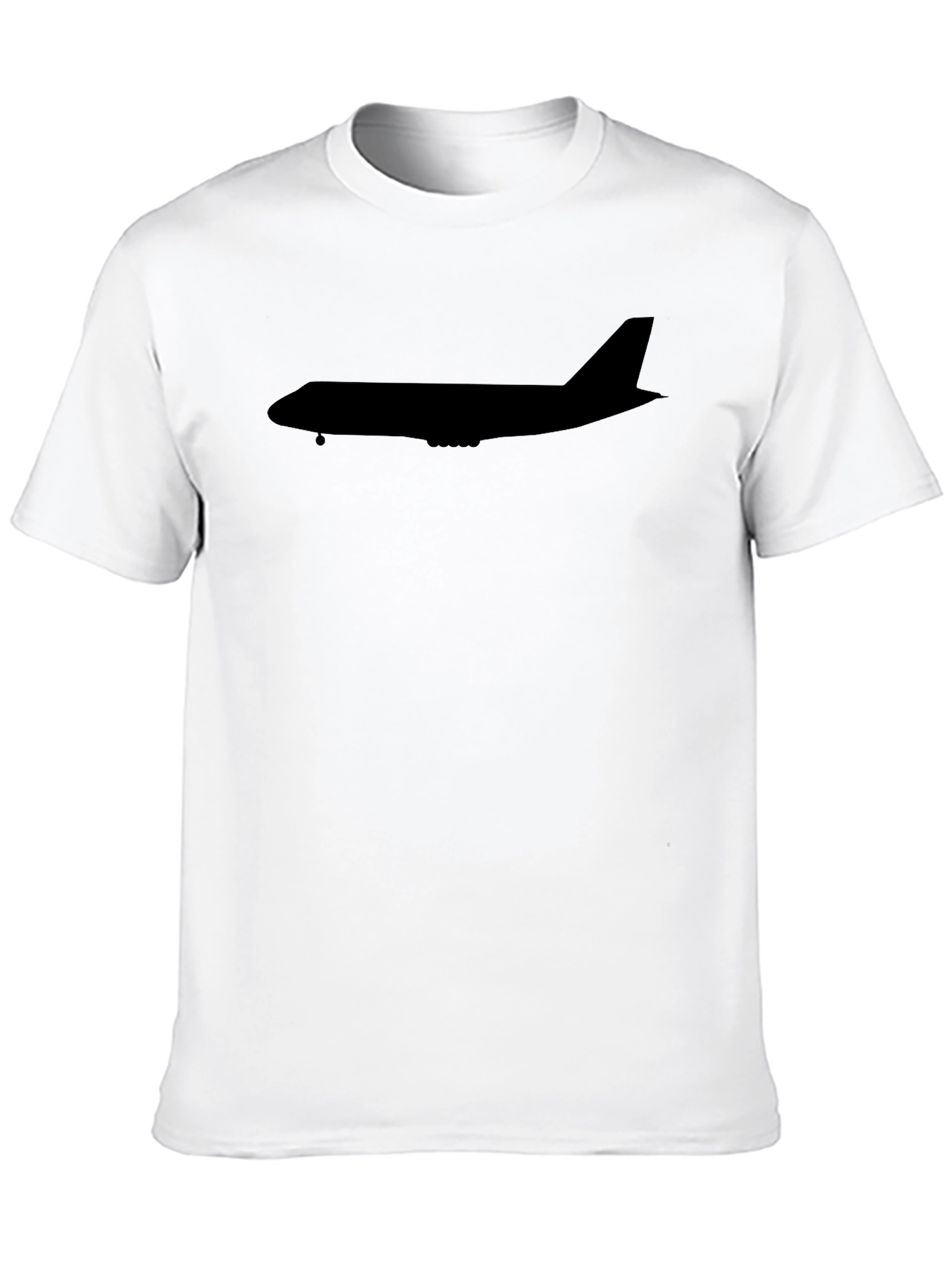 Airplane Silhouette Black T-Shirt