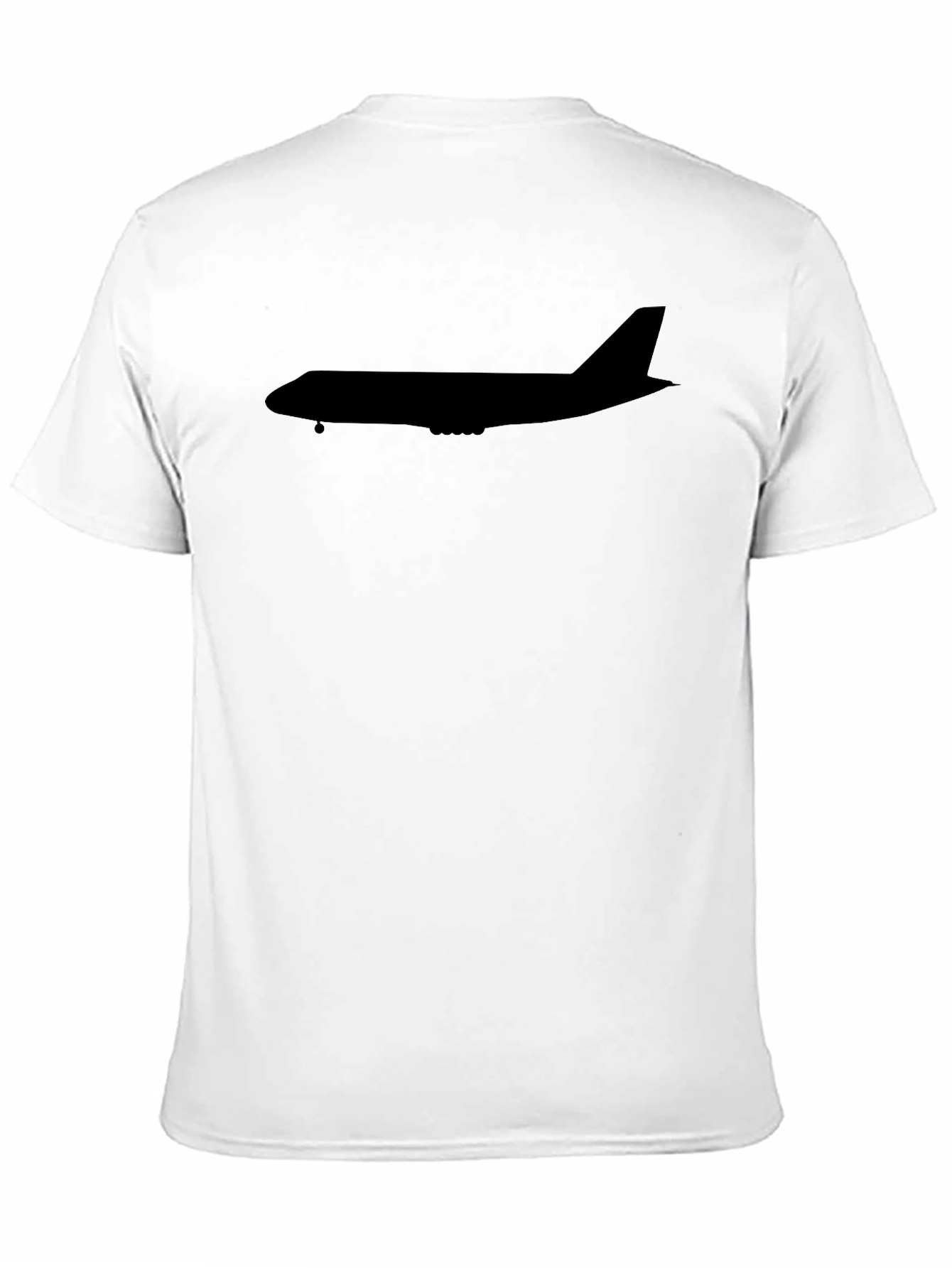 Airplane Silhouette Black T-Shirt