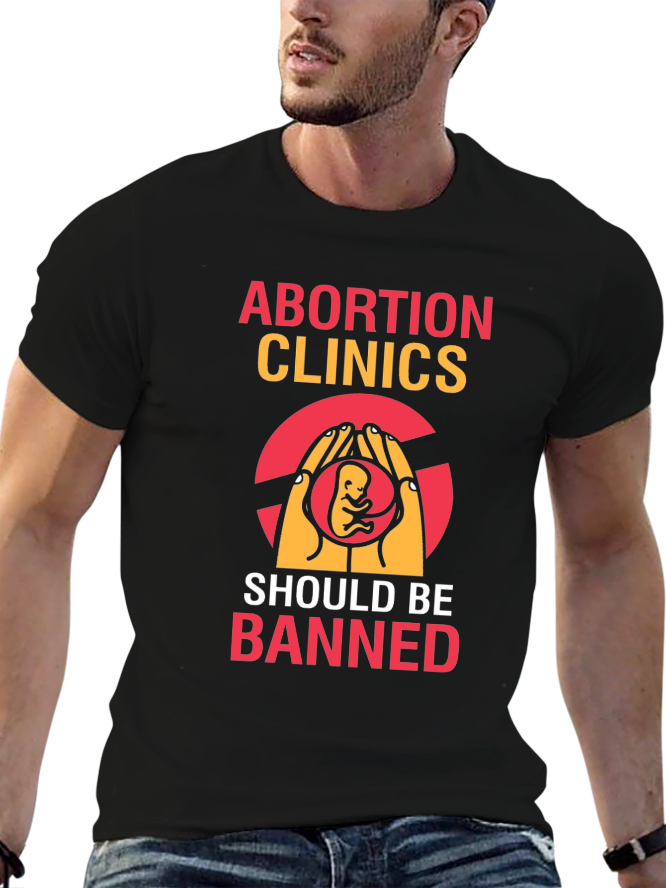 Anti-Abortion Graphic Tee - Black