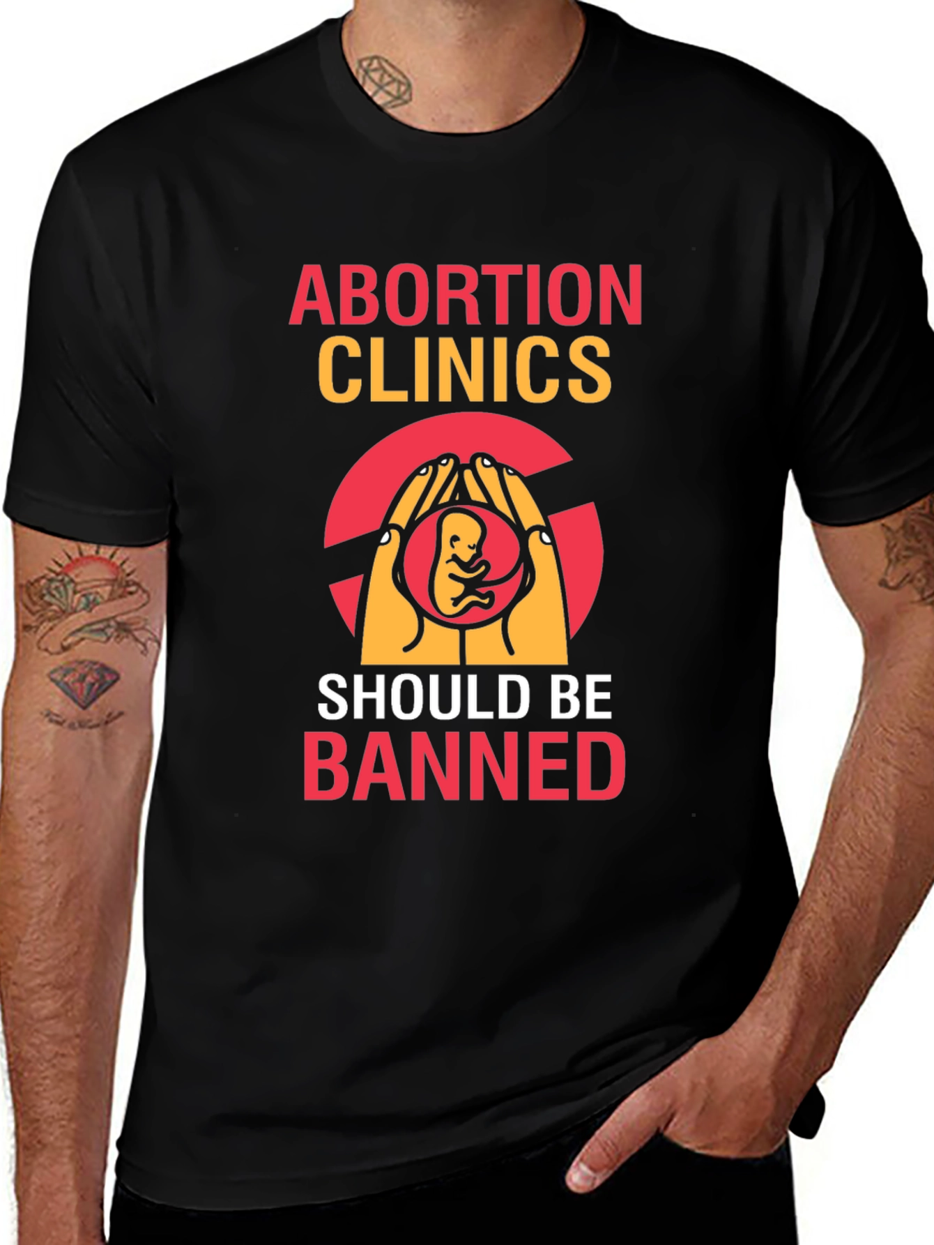 Anti-Abortion Graphic Tee - Black