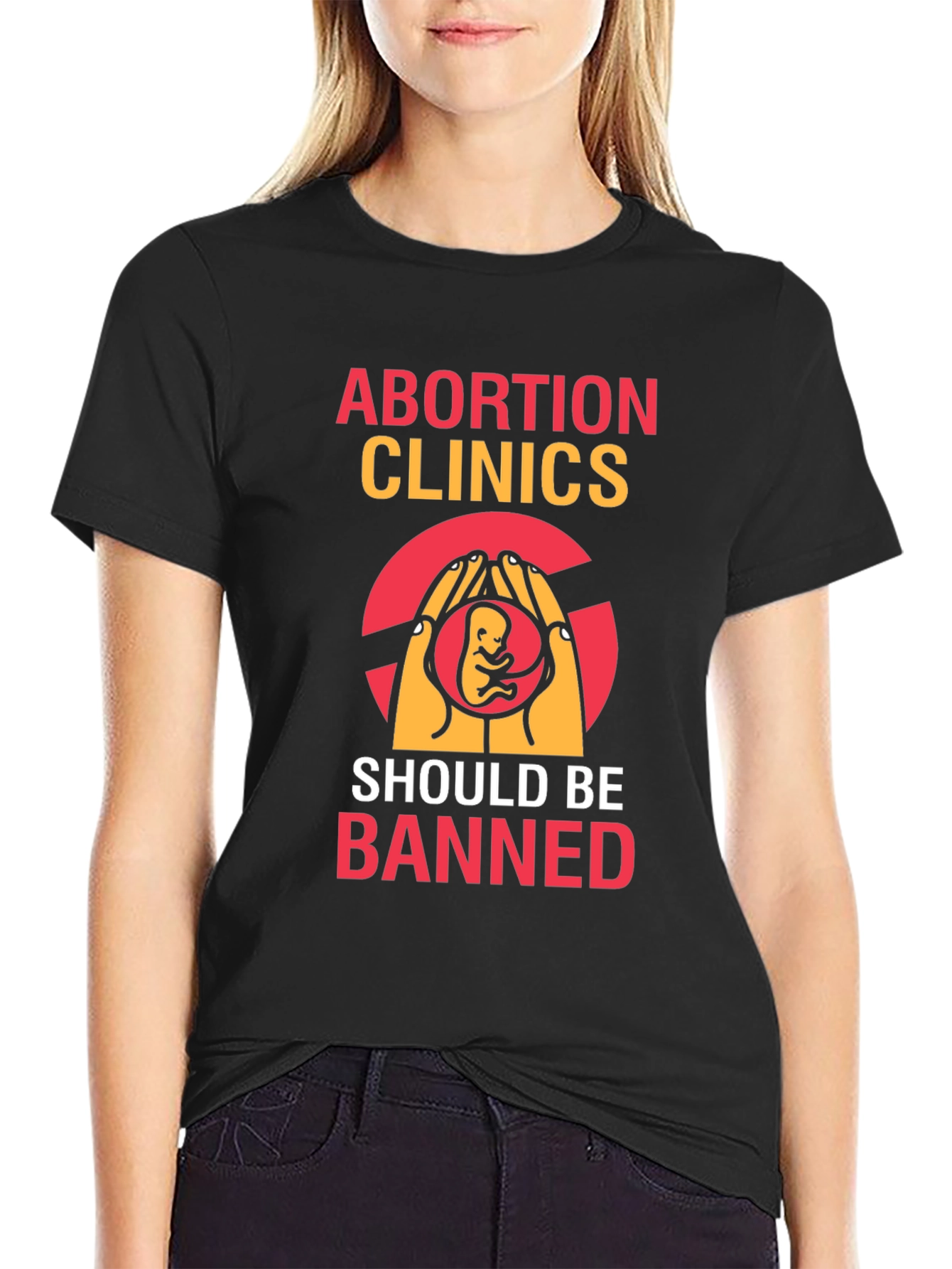 Anti-Abortion Graphic Tee - Black