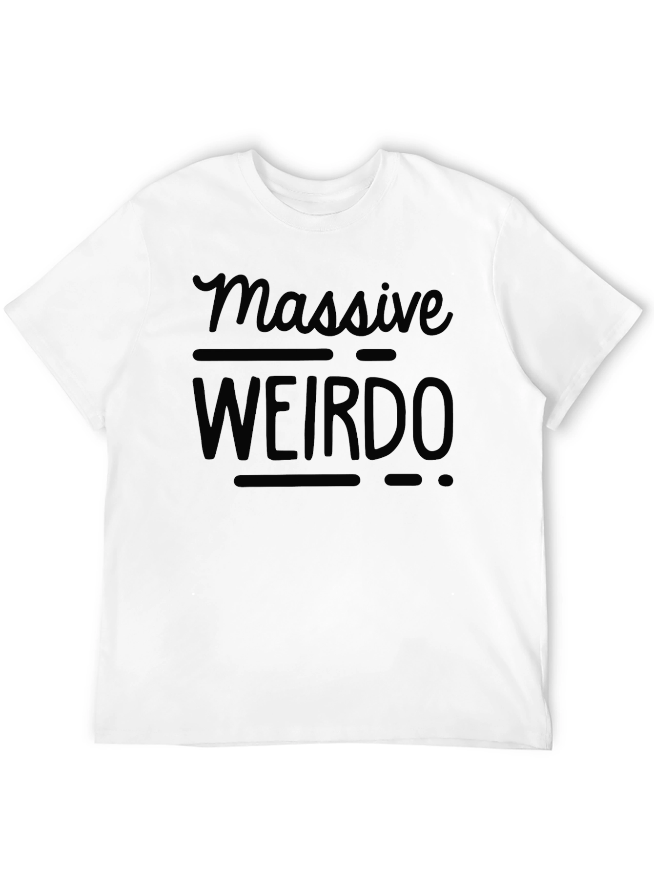 Massive Weirdo Black Graphic Tee - Casual Style