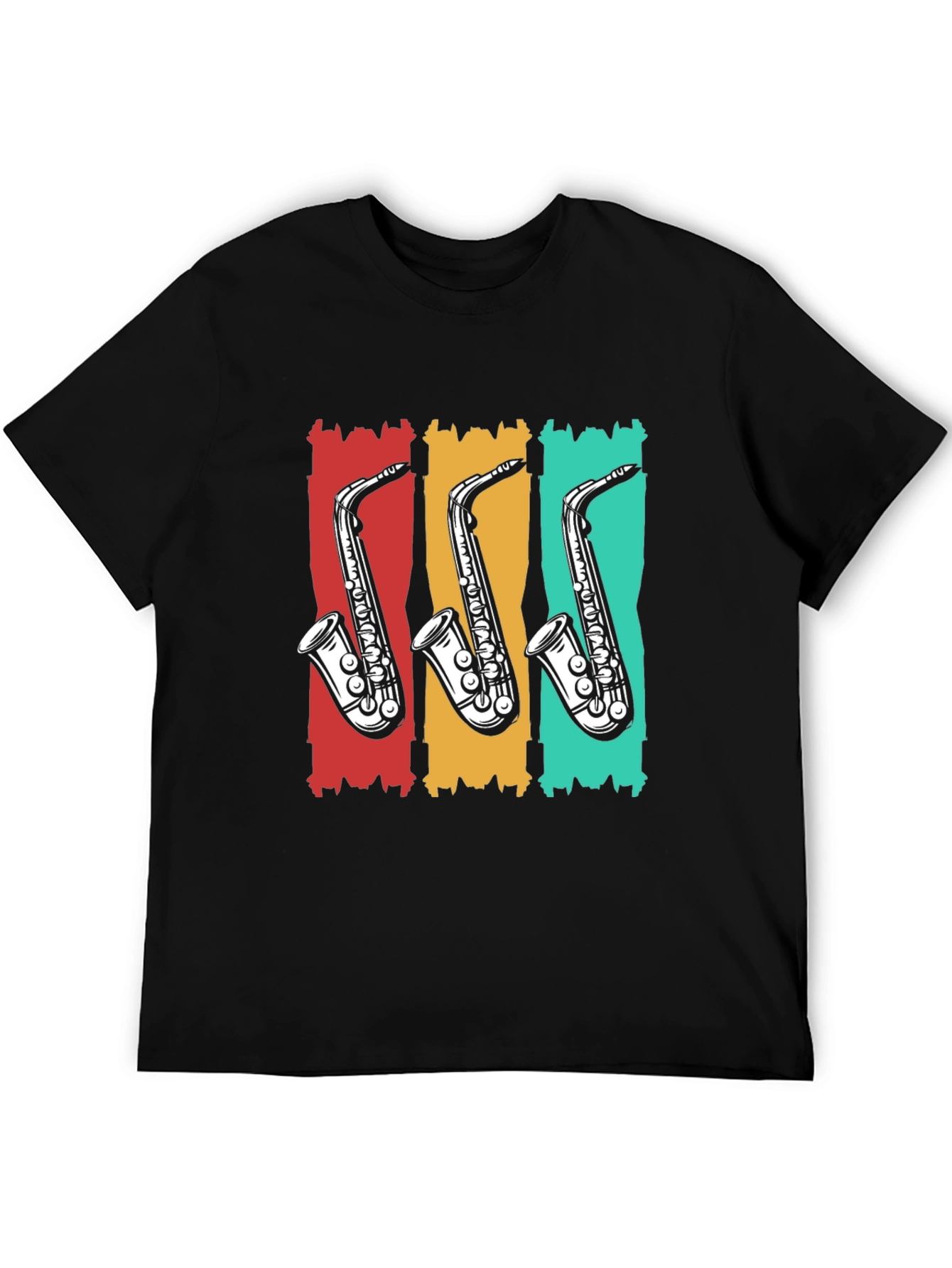 Retro Saxophone T-Shirt - Cool Music Tee