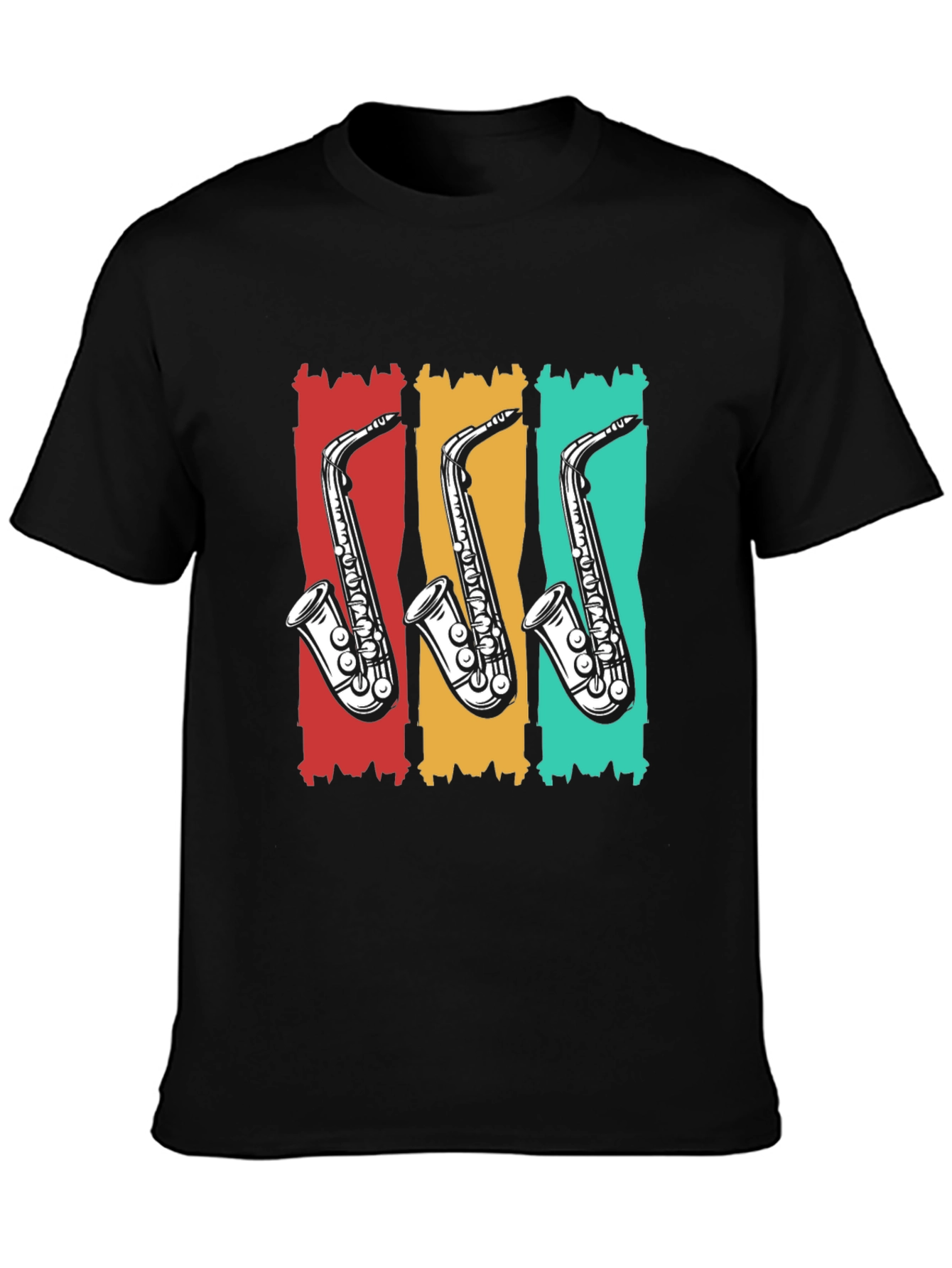 Retro Saxophone T-Shirt - Cool Music Tee