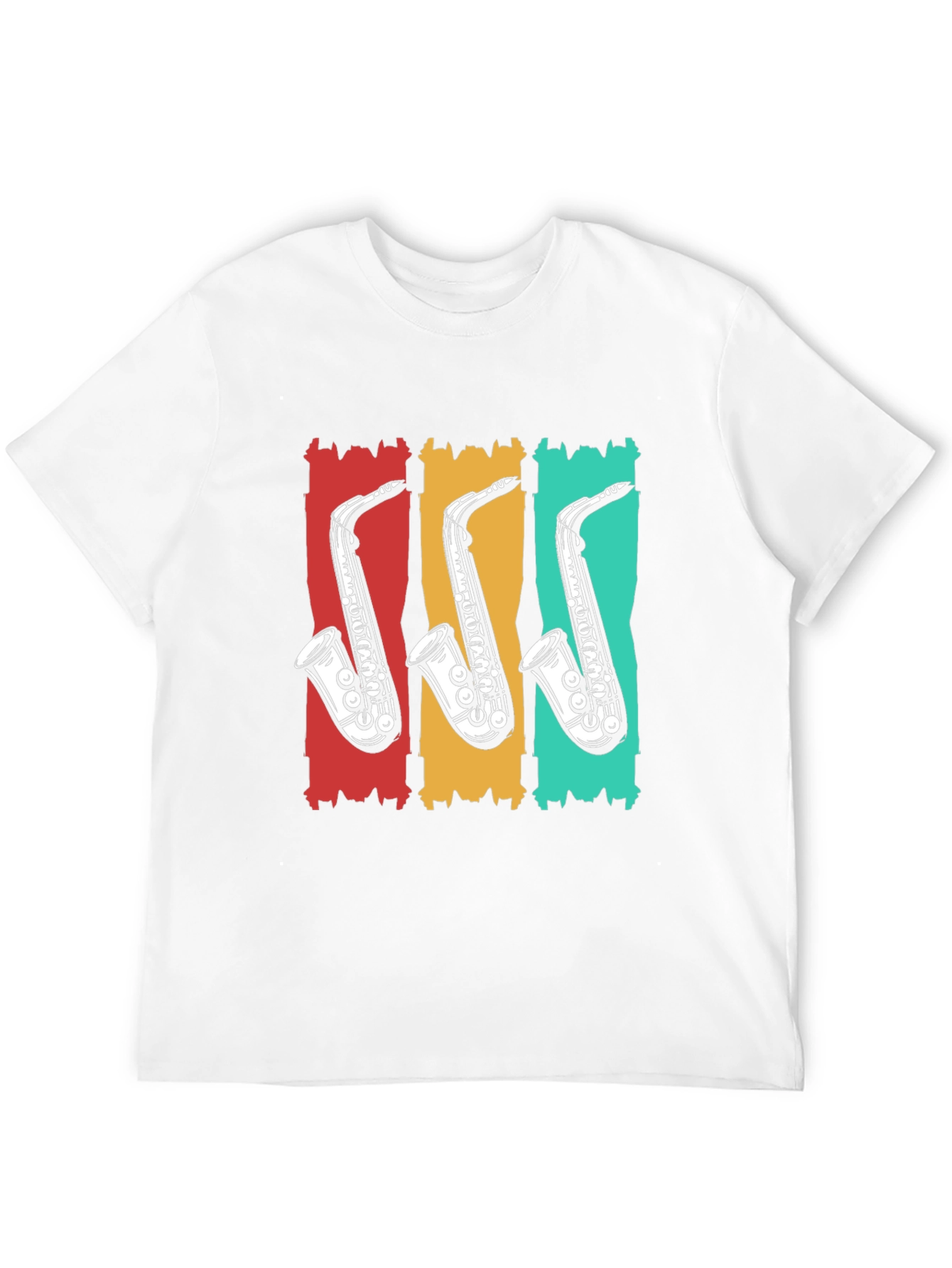 Retro Saxophone T-Shirt - Cool Music Tee