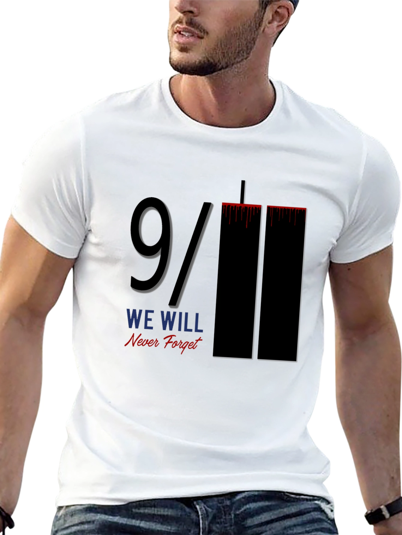 9/11 We Will Never Forget Graphic Tee