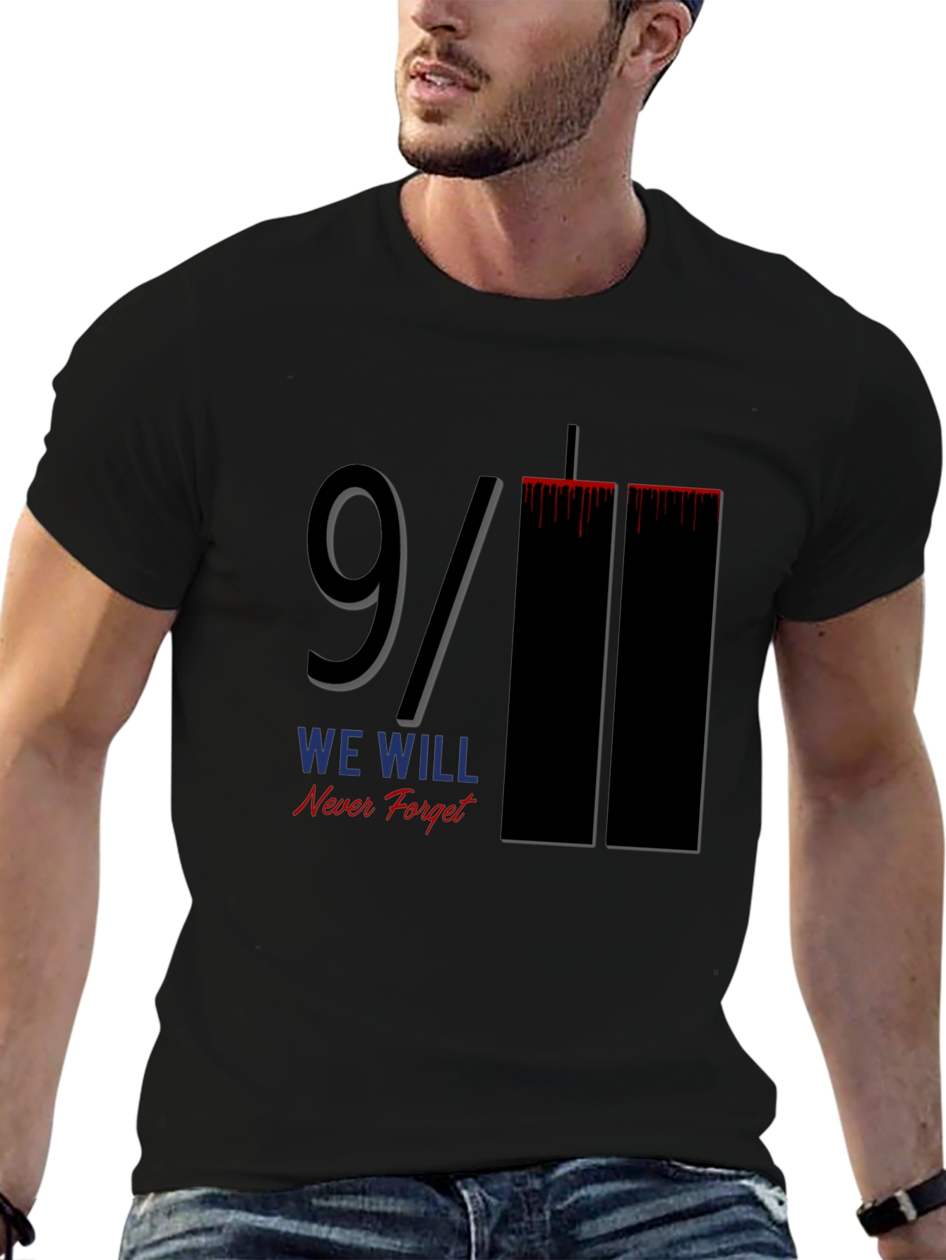 9/11 We Will Never Forget Graphic Tee