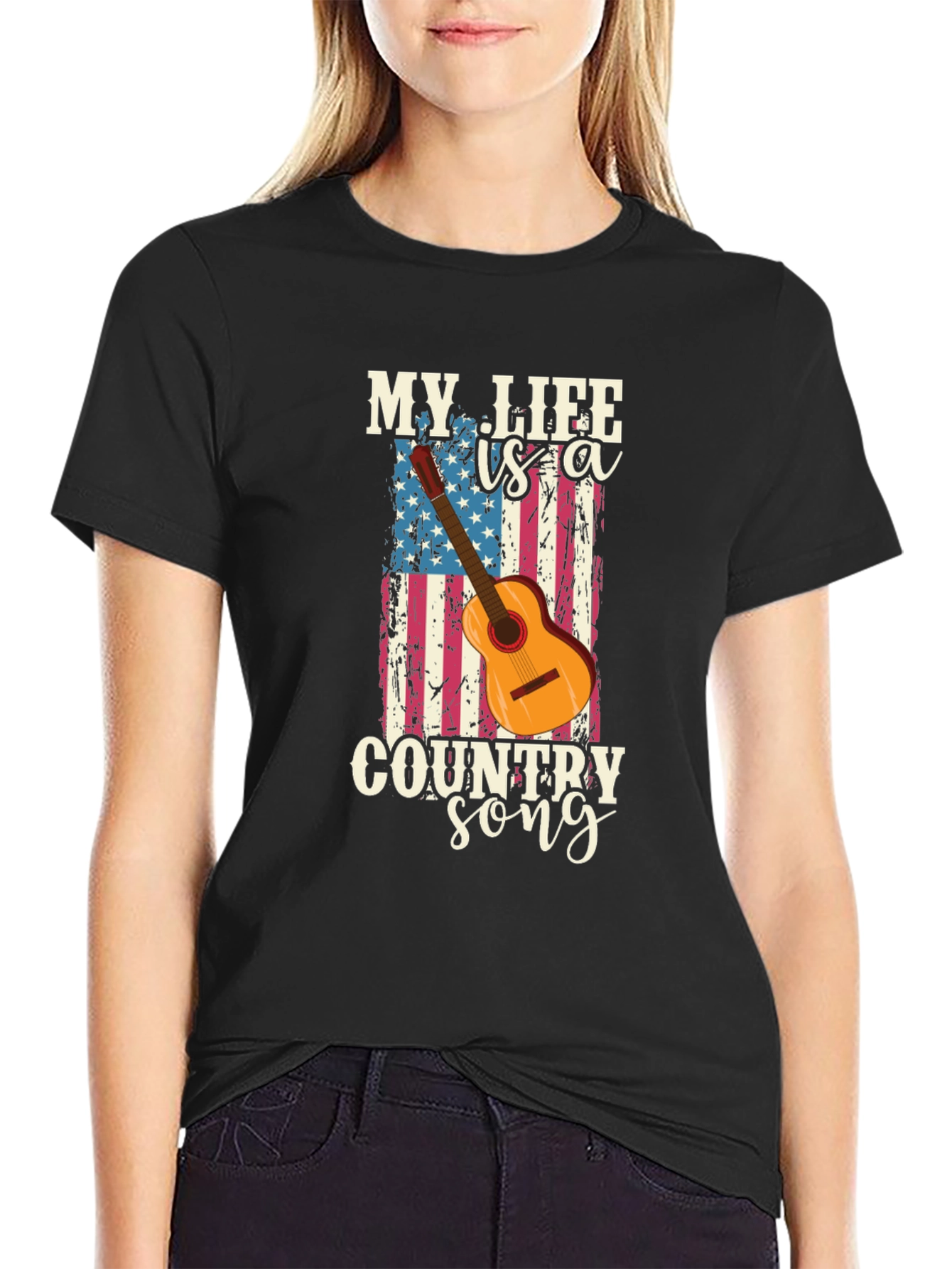 Country Song Guitar Graphic Tee