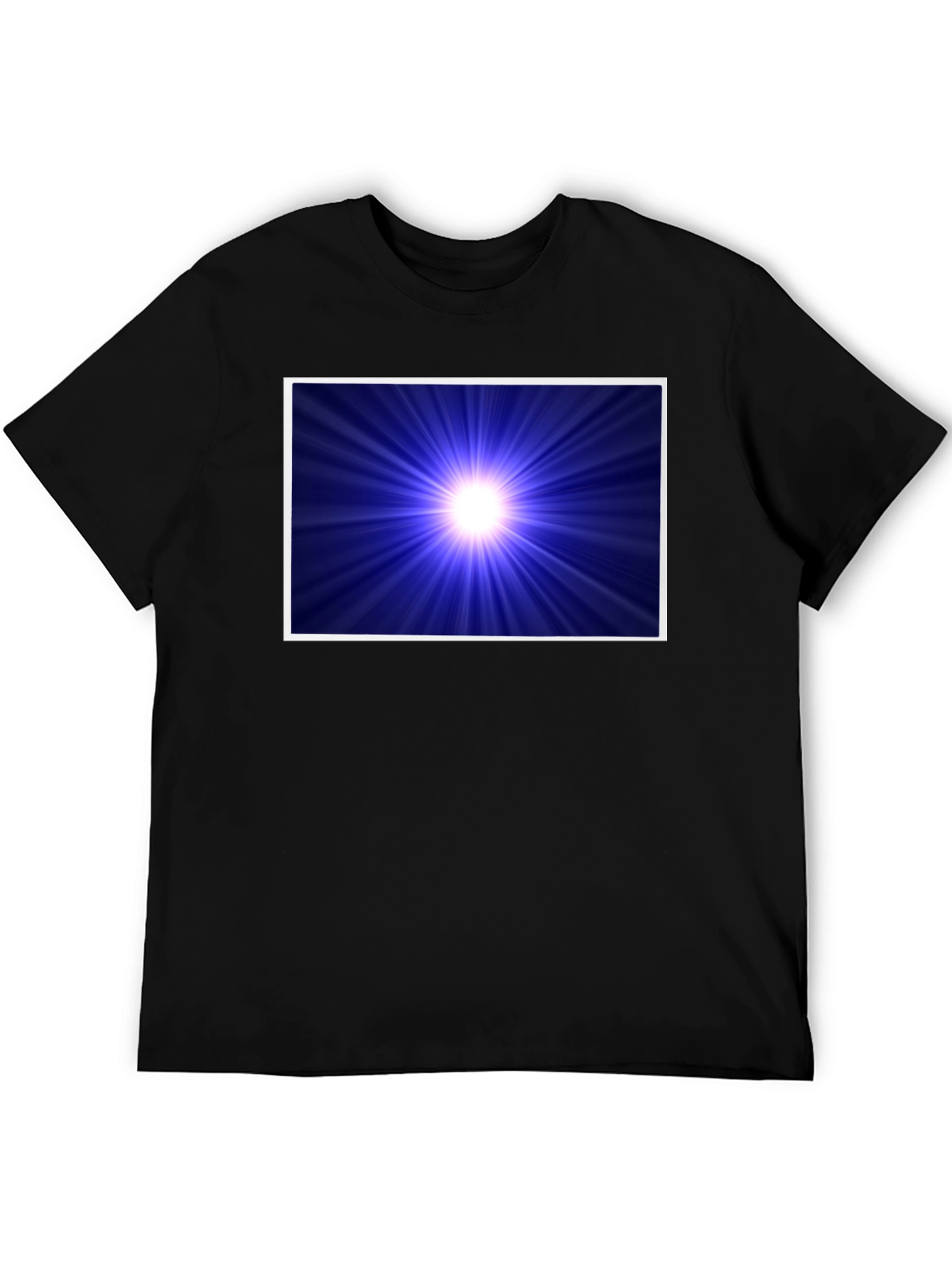 Cosmic Burst Graphic Tee - Black Cotton Blend