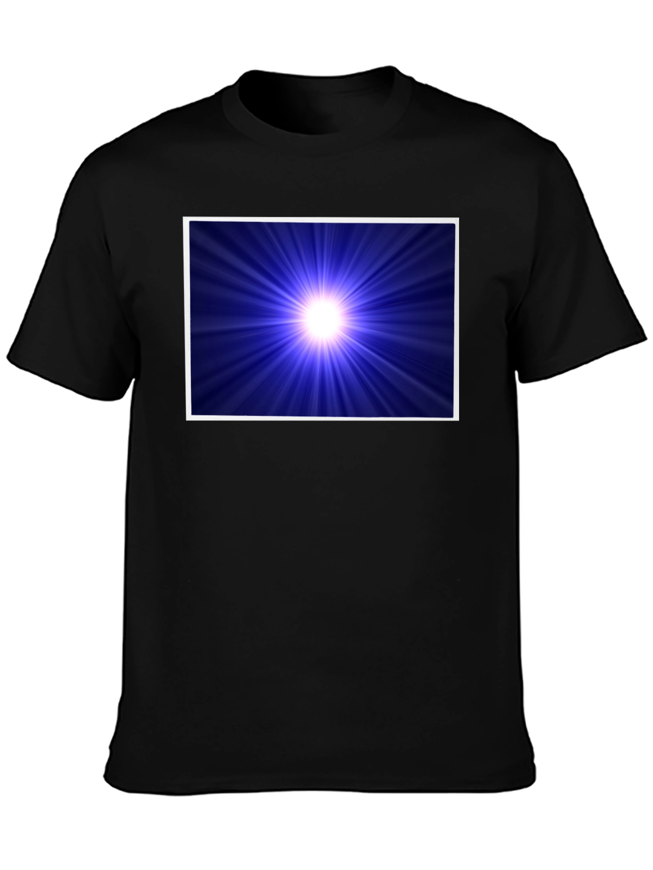 Cosmic Burst Graphic Tee - Black Cotton Blend